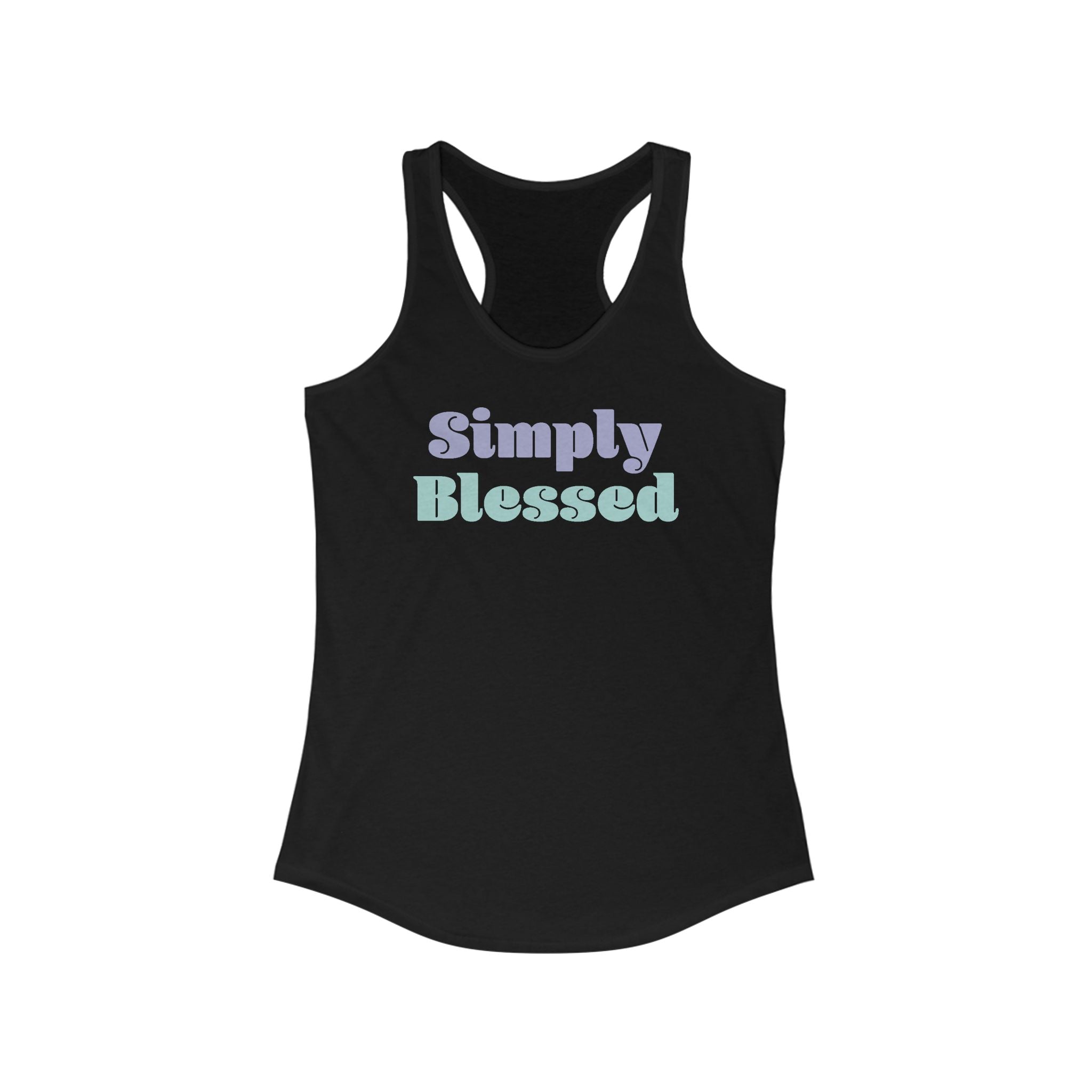 Faith Based Women's Racerback Tank Top - Simply Blessed | Tank Top by atgodanddesigns
