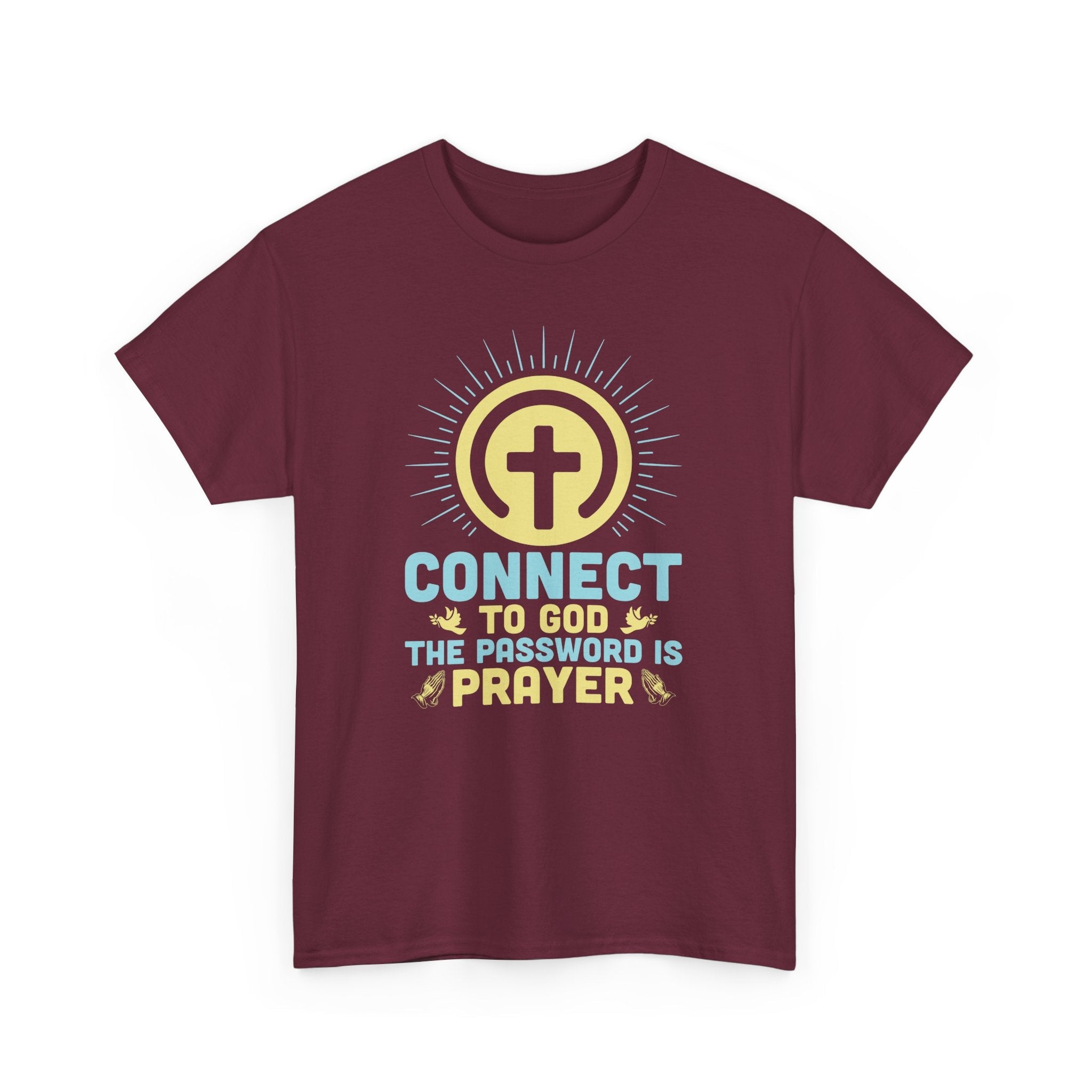 Faith Based Women's T-Shirt - Connect To God The Password Is Prayer | T-Shirt by atgodanddesigns