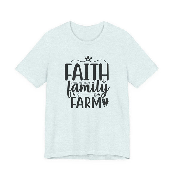 Faith Based Women's T-Shirt - Faith, Family, Farm | T-Shirt by atgodanddesigns