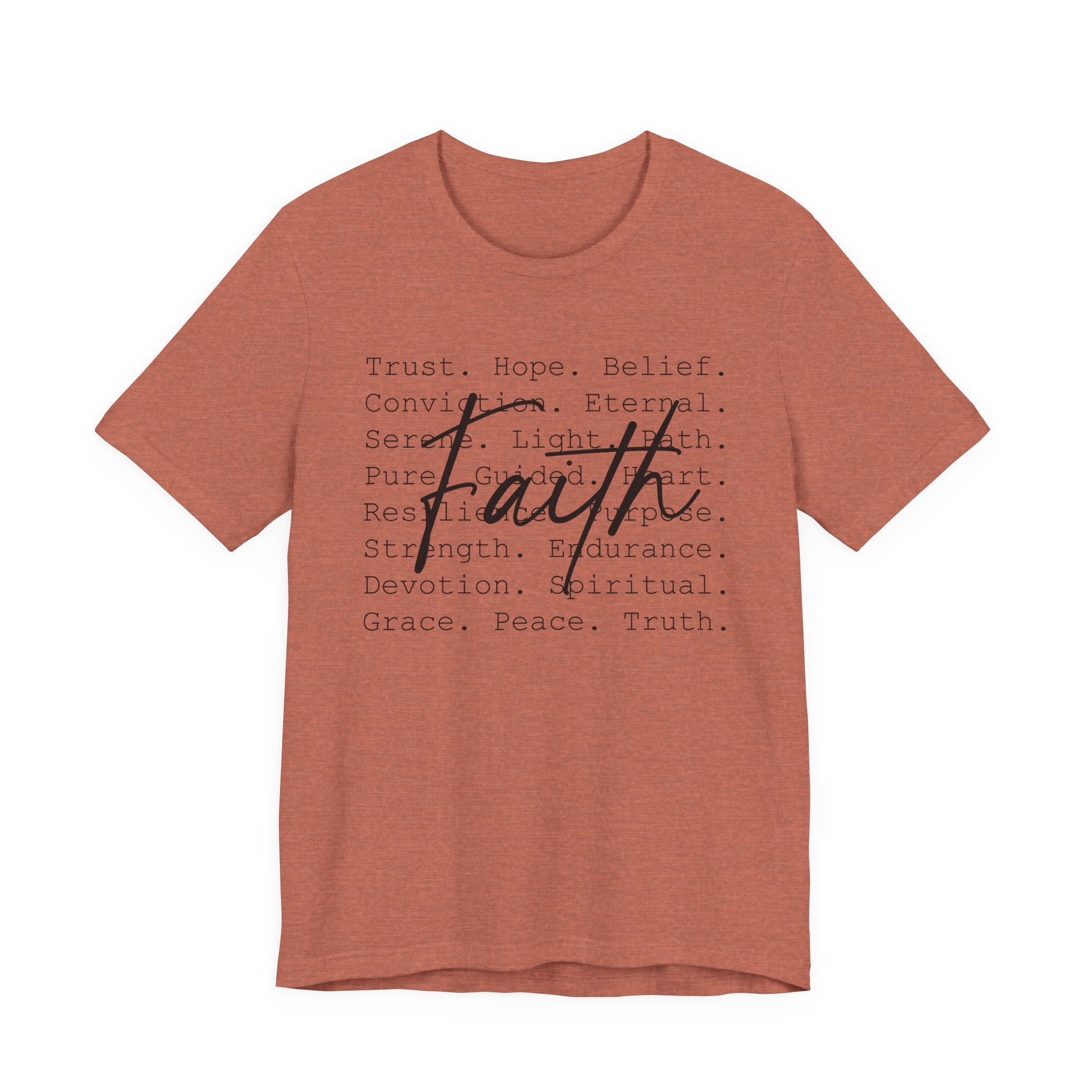 Faith Based Women's T-Shirt - Faith Words | T-Shirt by atgodanddesigns