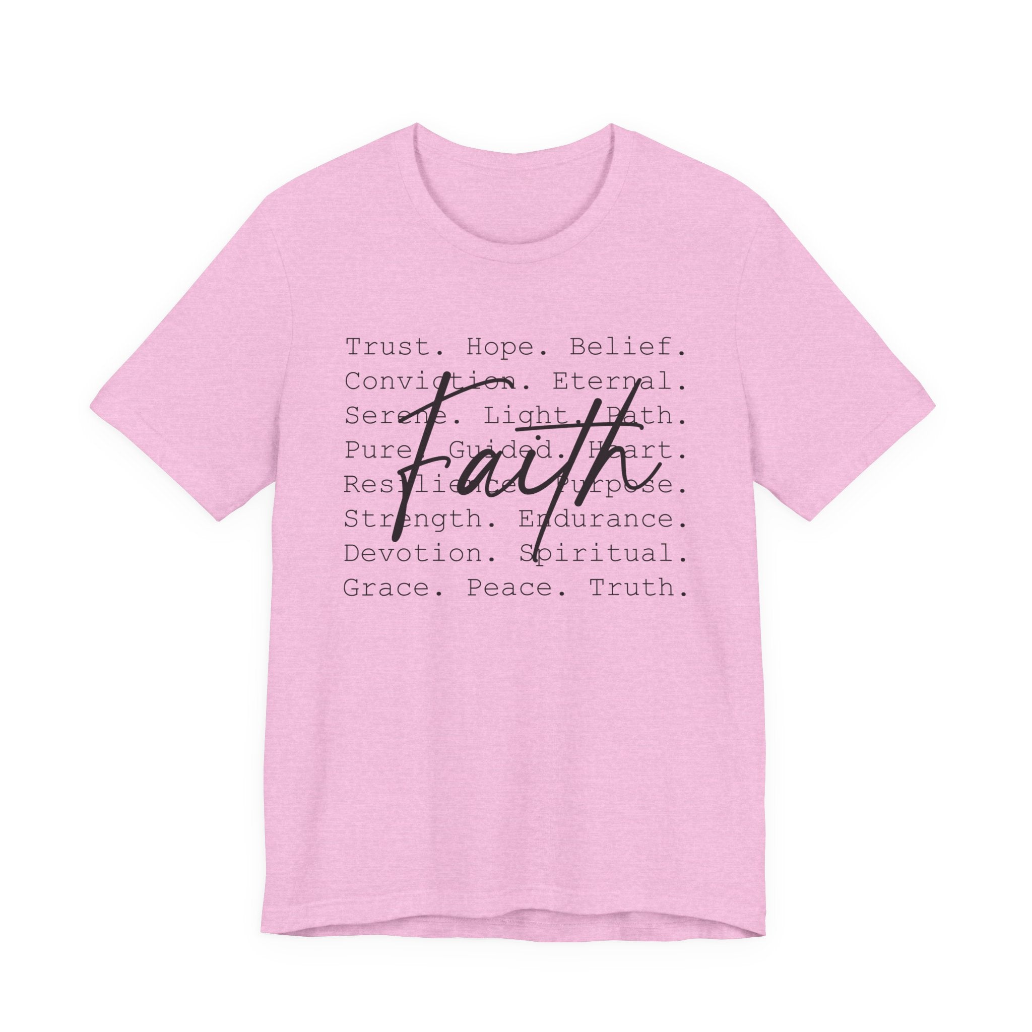Faith Based Women's T-Shirt - Faith Words | T-Shirt by atgodanddesigns