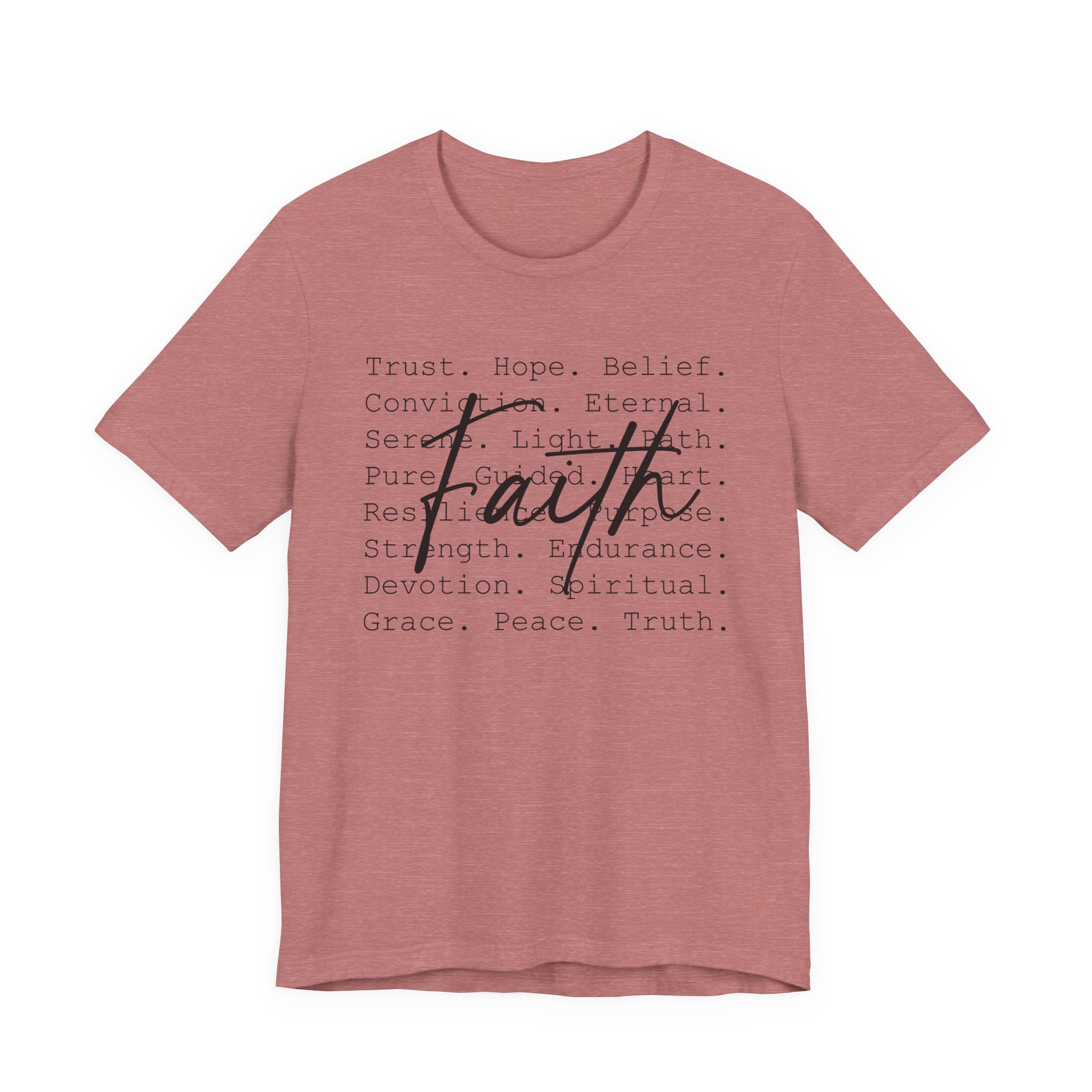 Faith Based Women's T-Shirt - Faith Words | T-Shirt by atgodanddesigns