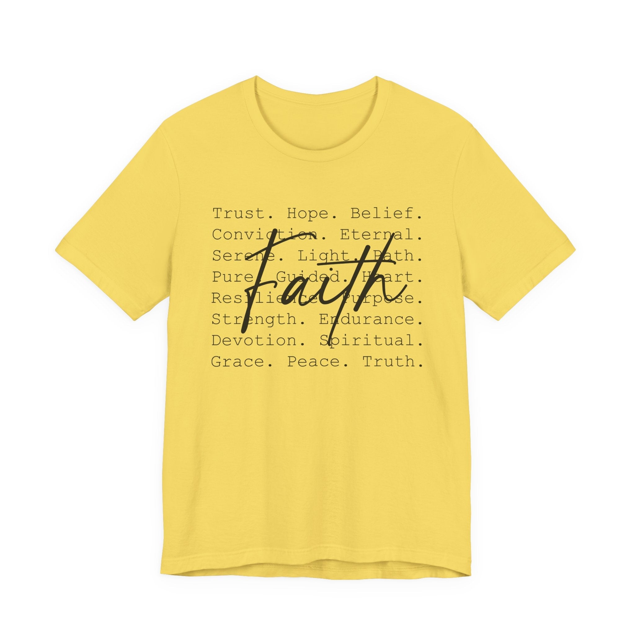 Faith Based Women's T-Shirt - Faith Words | T-Shirt by atgodanddesigns