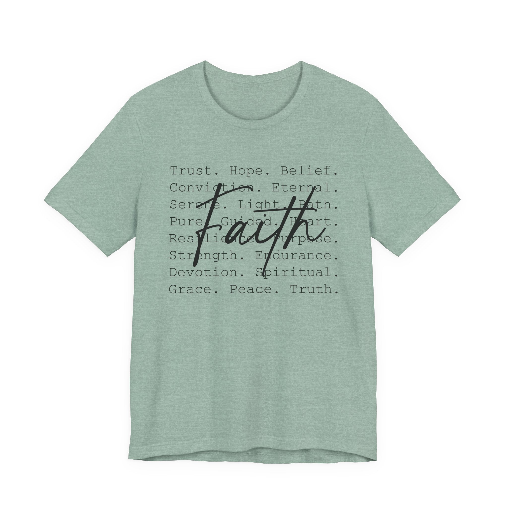 Faith Based Women's T-Shirt - Faith Words | T-Shirt by atgodanddesigns
