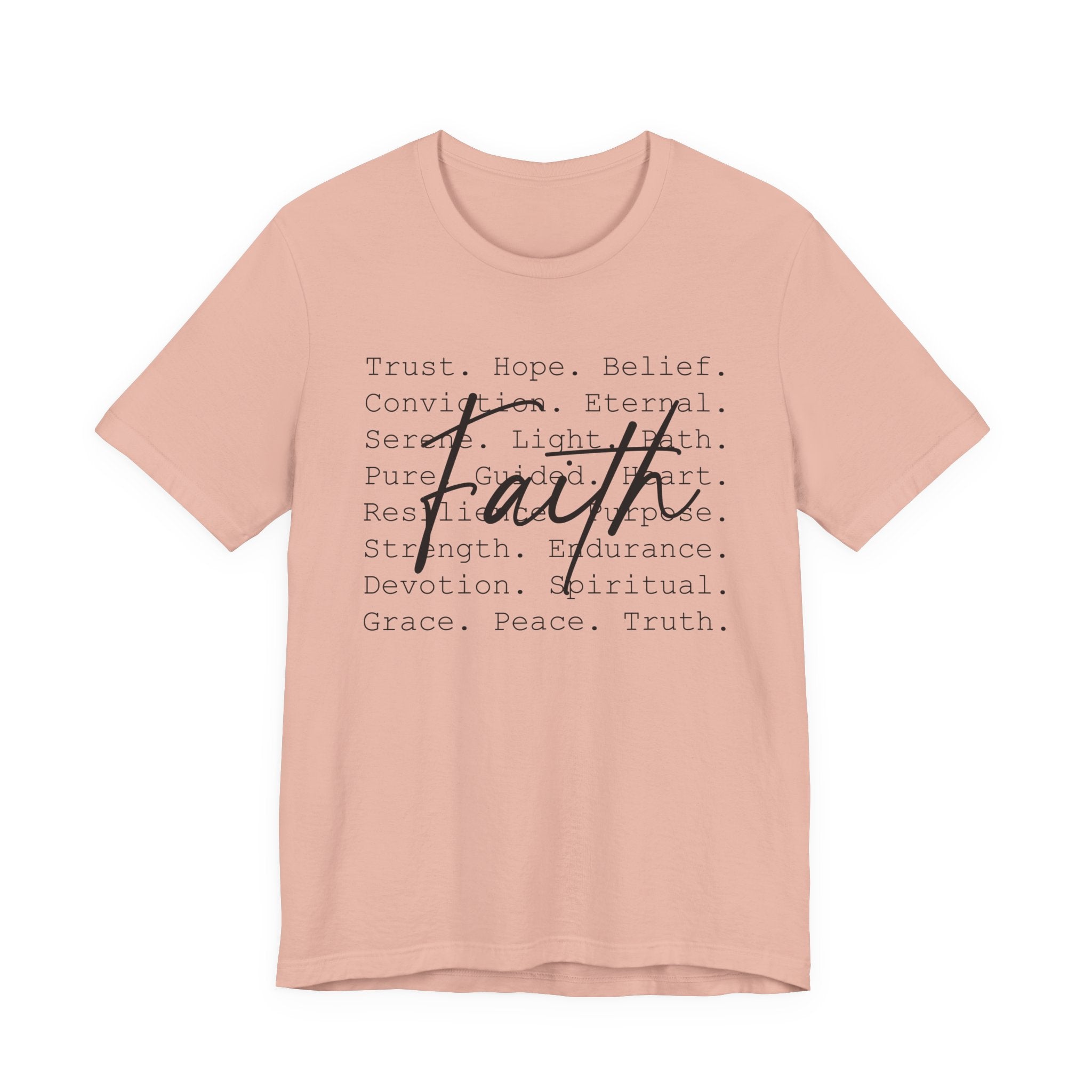 Faith Based Women's T-Shirt - Faith Words | T-Shirt by atgodanddesigns