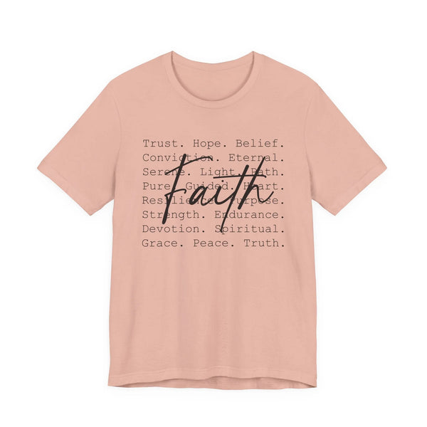 Faith Based Women's T-Shirt - Faith Words | T-Shirt by atgodanddesigns