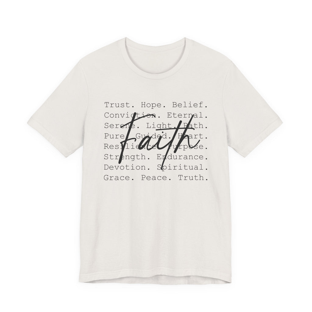 Faith Based Women's T-Shirt - Faith Words | T-Shirt by atgodanddesigns