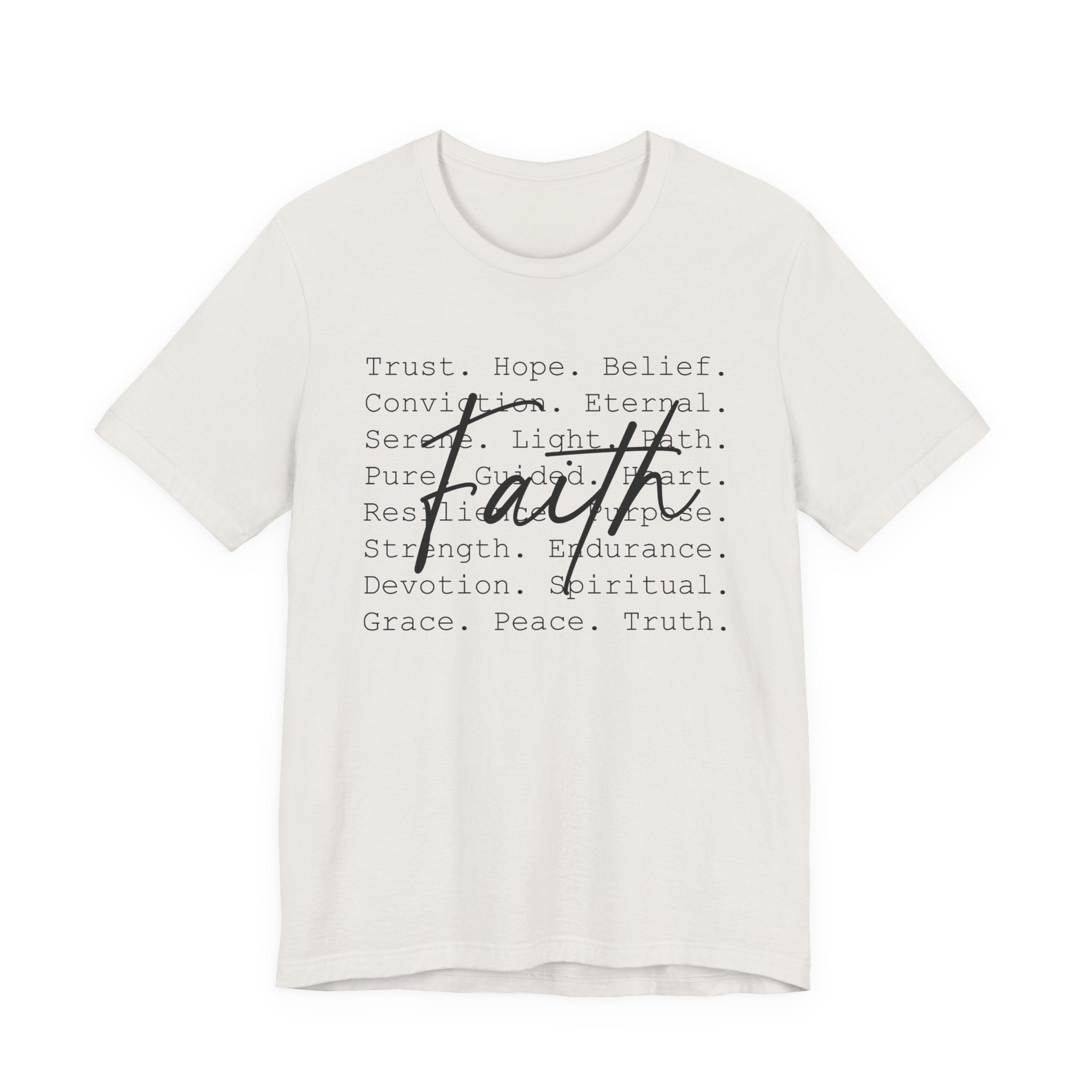 Faith Based Women's T-Shirt - Faith Words | T-Shirt by atgodanddesigns