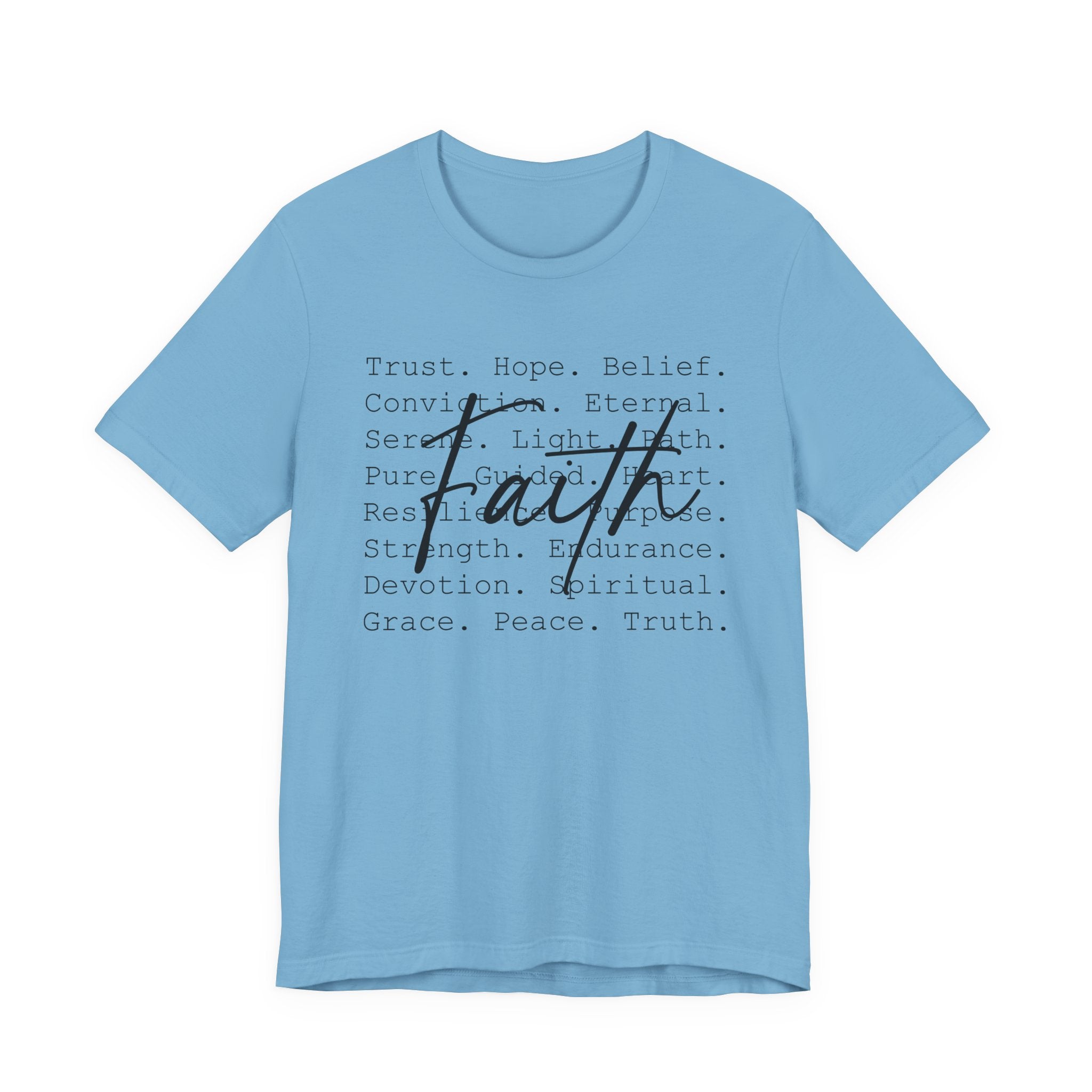 Faith Based Women's T-Shirt - Faith Words | T-Shirt by atgodanddesigns