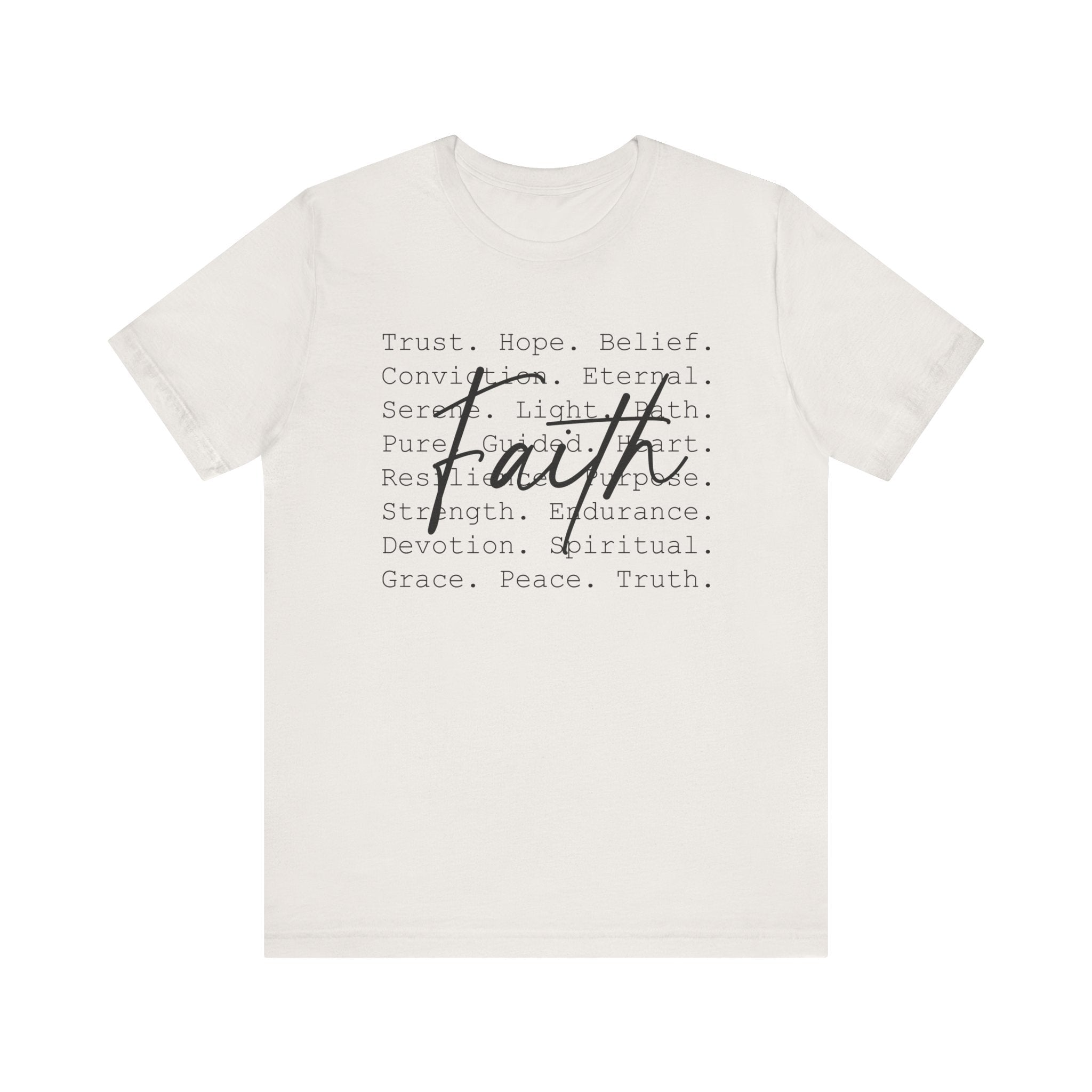 Faith Based Women's T-Shirt - Faith Words | T-Shirt by atgodanddesigns