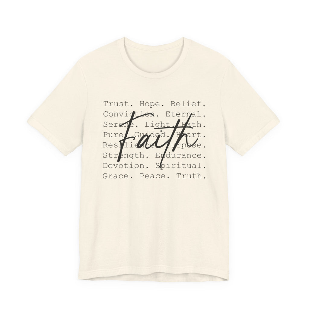 Faith Based Women's T-Shirt - Faith Words | T-Shirt by atgodanddesigns