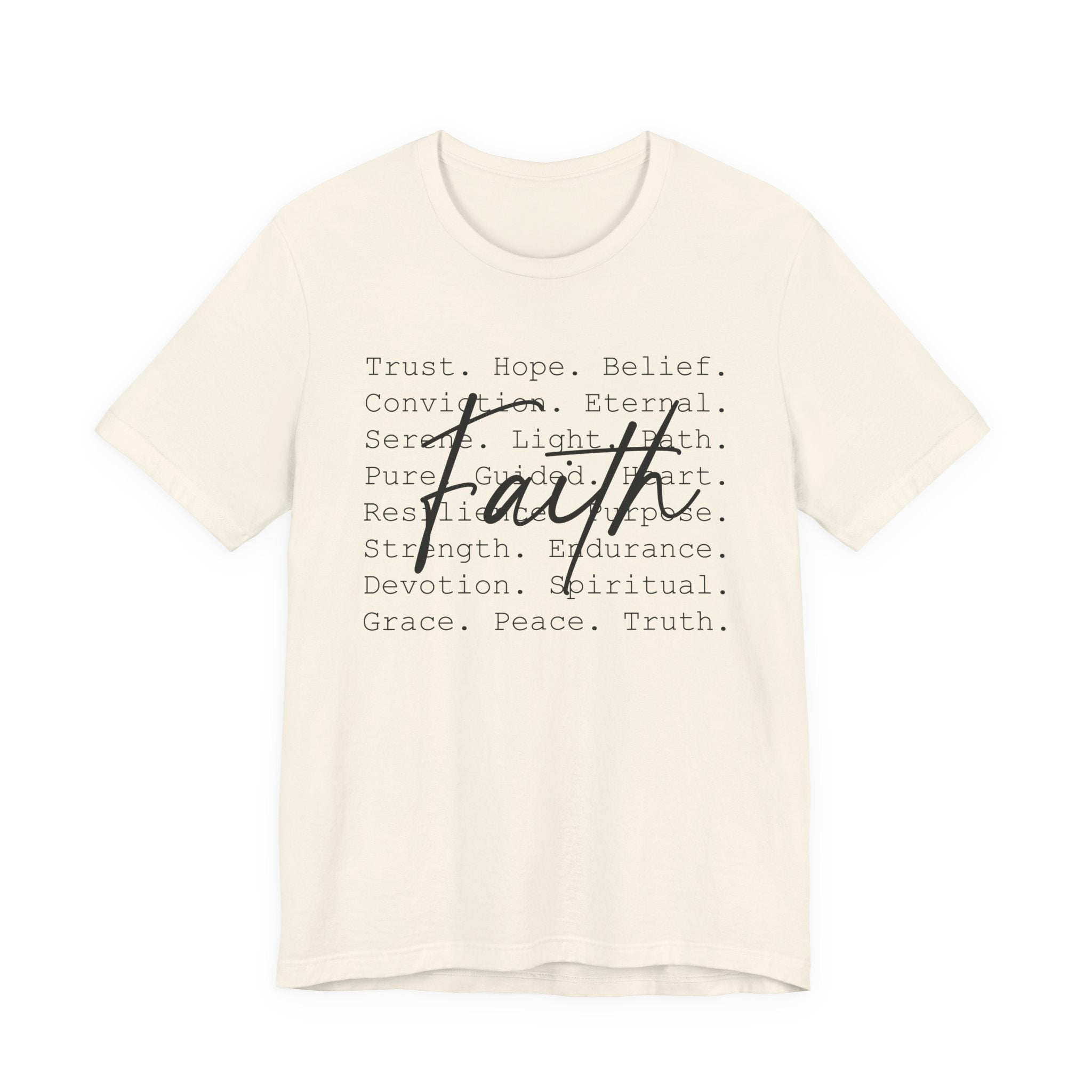 Faith Based Women's T-Shirt - Faith Words | T-Shirt by atgodanddesigns