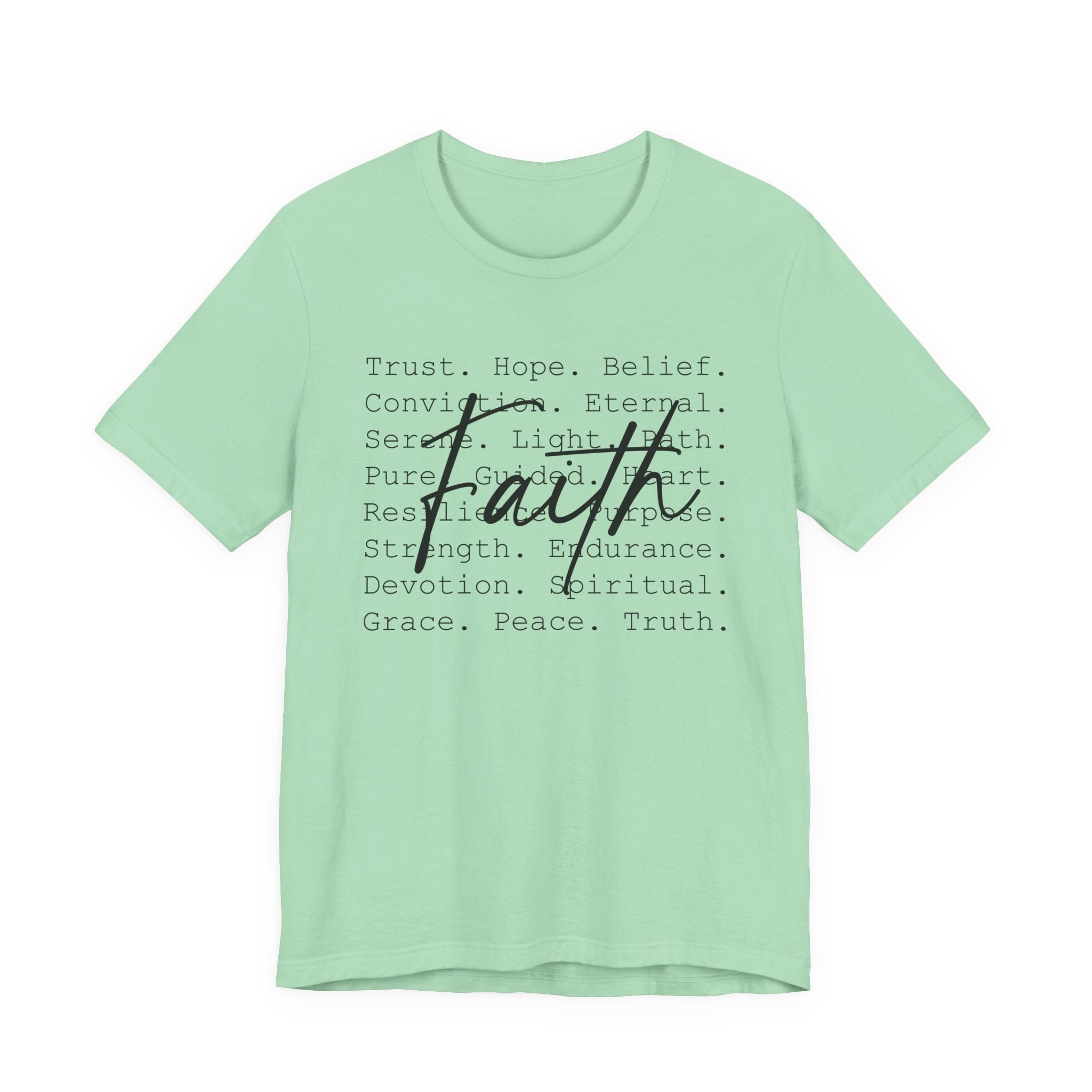 Faith Based Women's T-Shirt - Faith Words | T-Shirt by atgodanddesigns