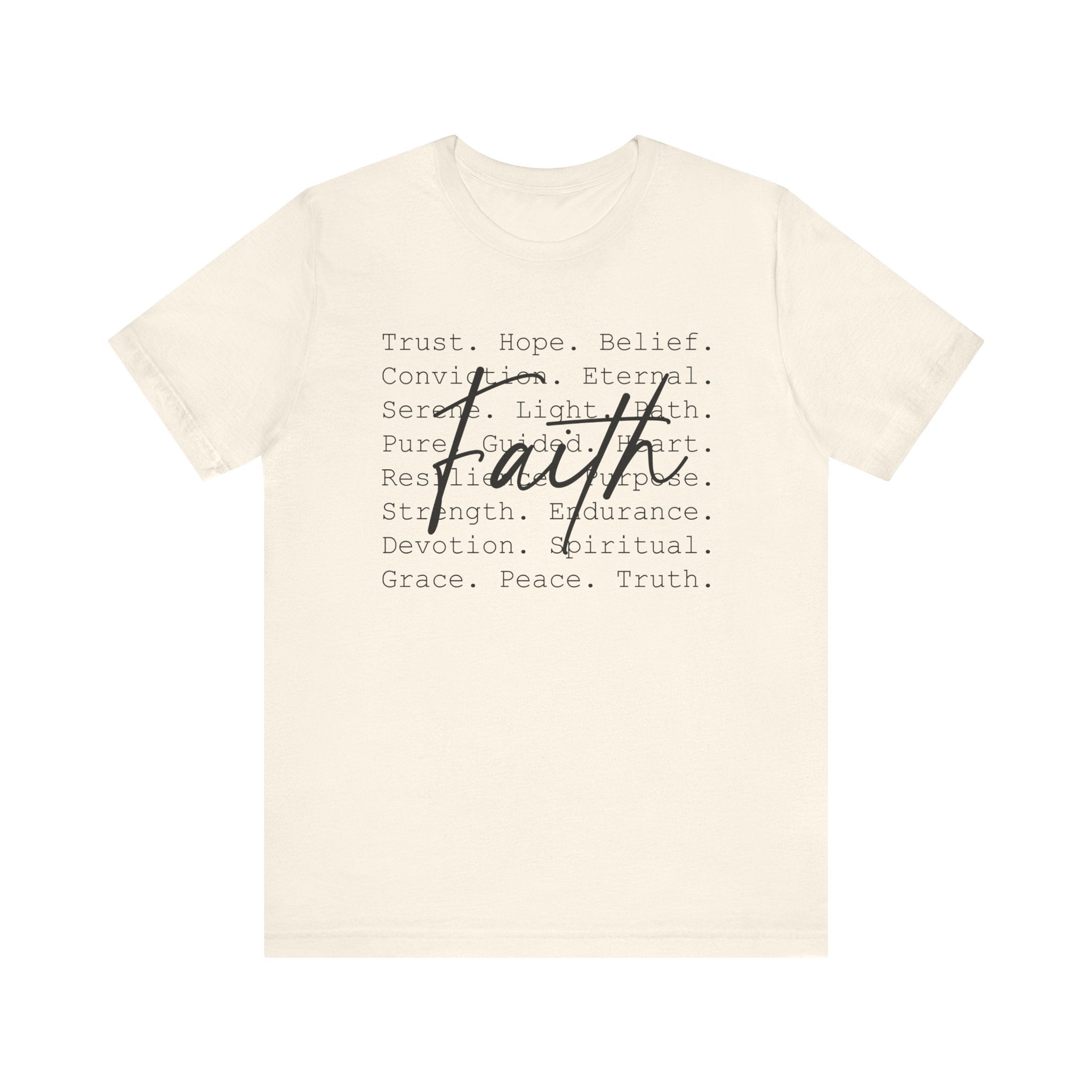 Faith Based Women's T-Shirt - Faith Words | T-Shirt by atgodanddesigns