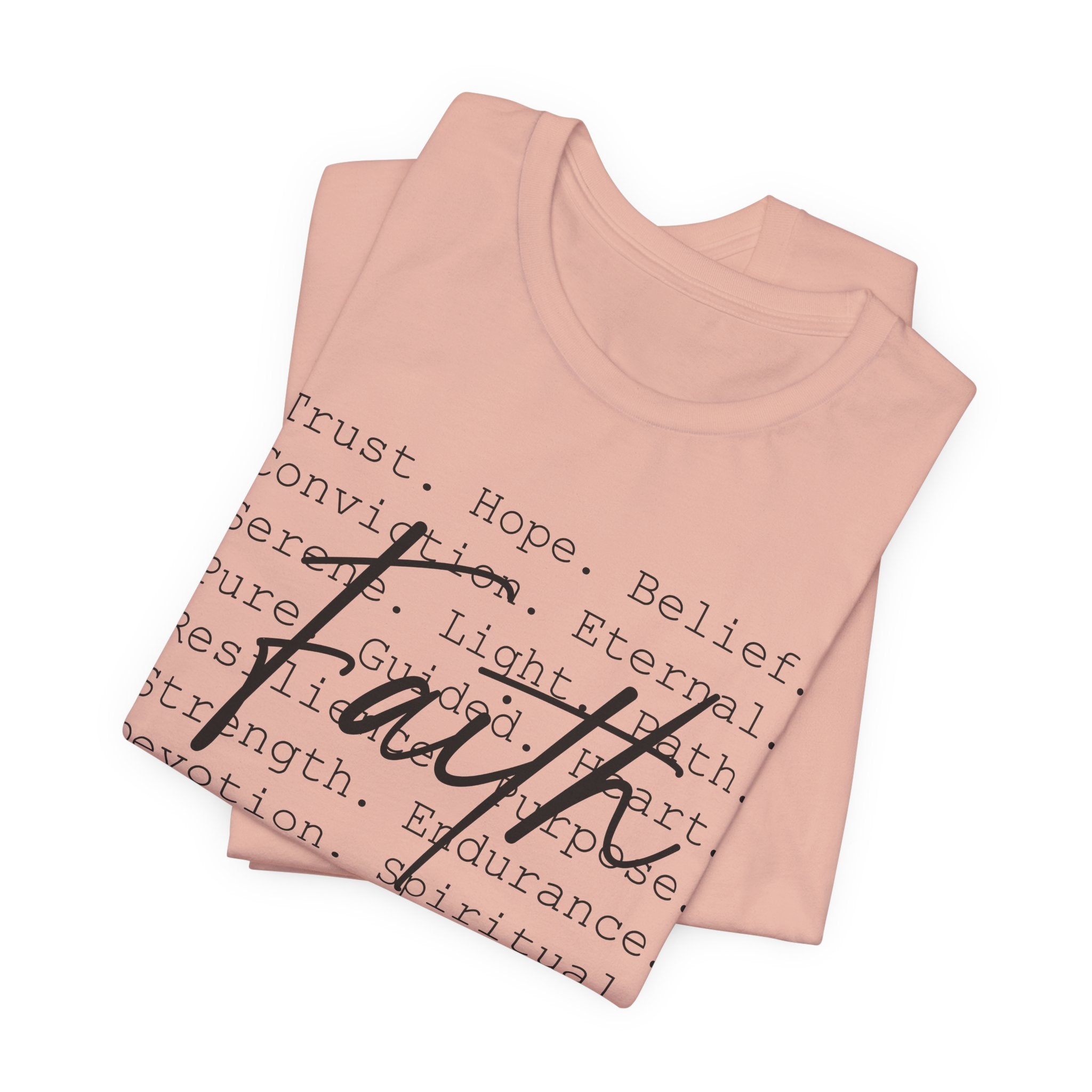 Faith Based Women's T-Shirt - Faith Words | T-Shirt by atgodanddesigns