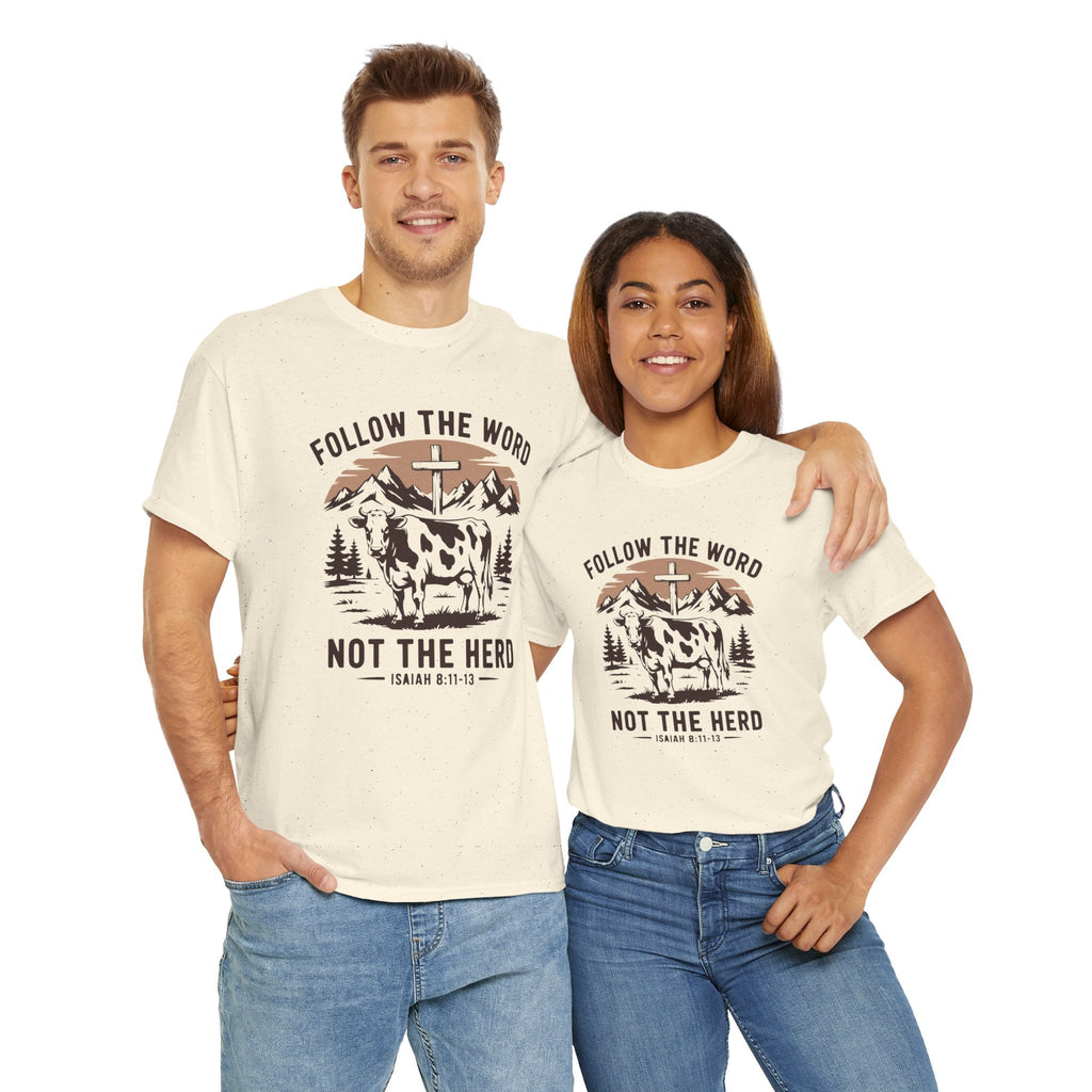 Faith Based Women's T-Shirt - Follow The Word Not The Herd | T-Shirt by atgodanddesigns