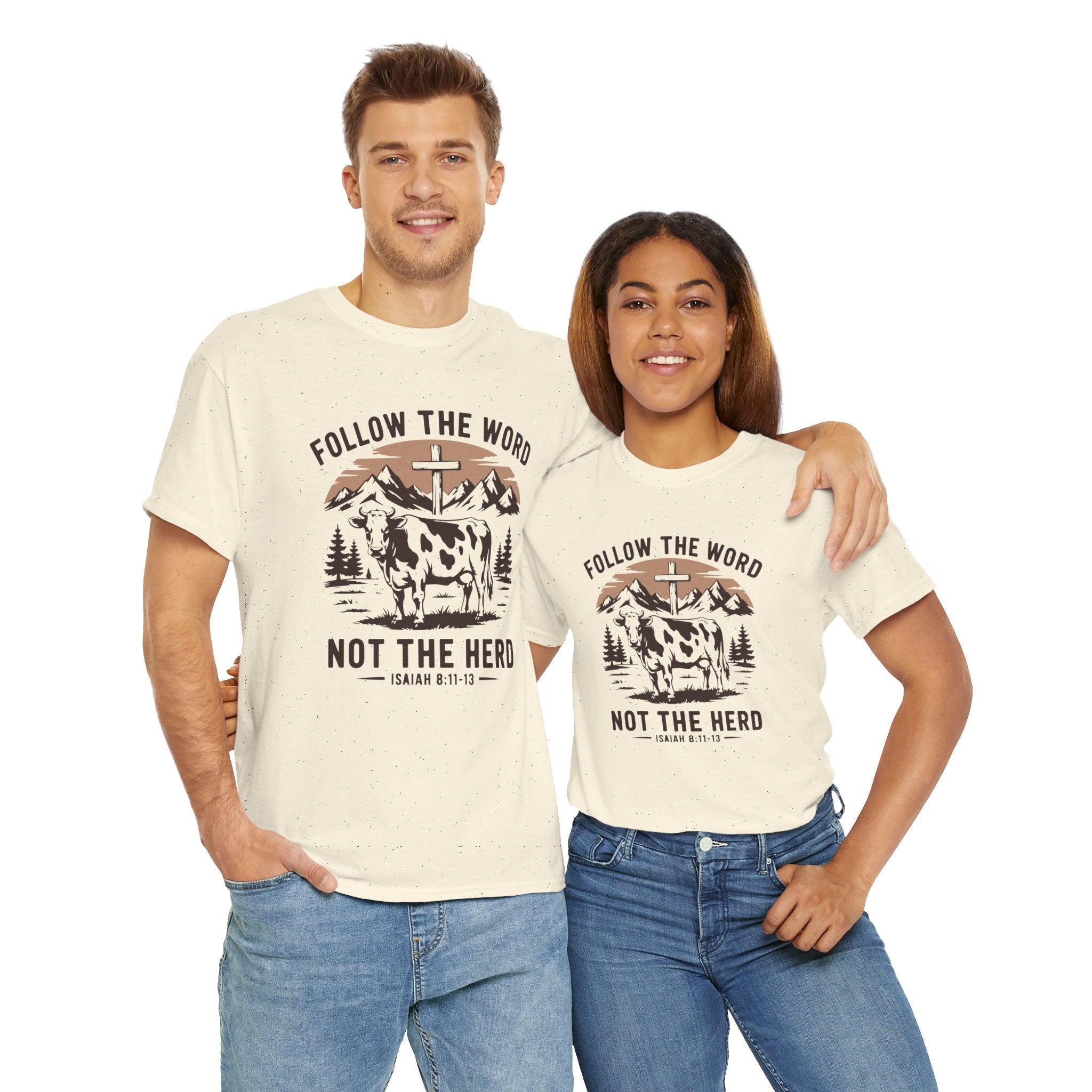 Faith Based Women's T-Shirt - Follow The Word Not The Herd | T-Shirt by atgodanddesigns