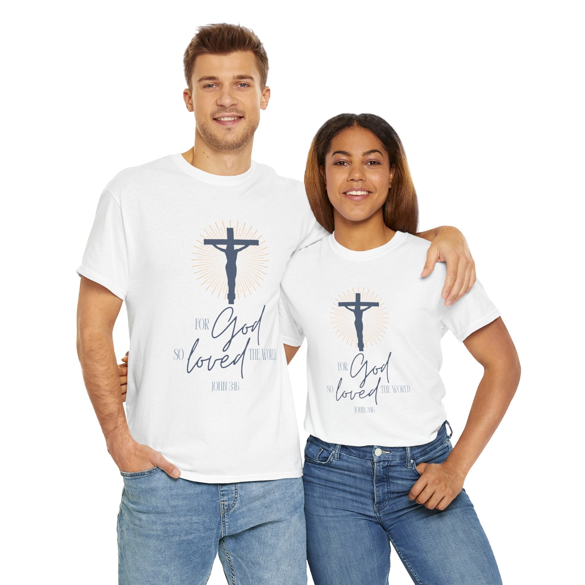 Faith Based Women's T-Shirt - For God So Loved the World | T-Shirt by atgodanddesigns
