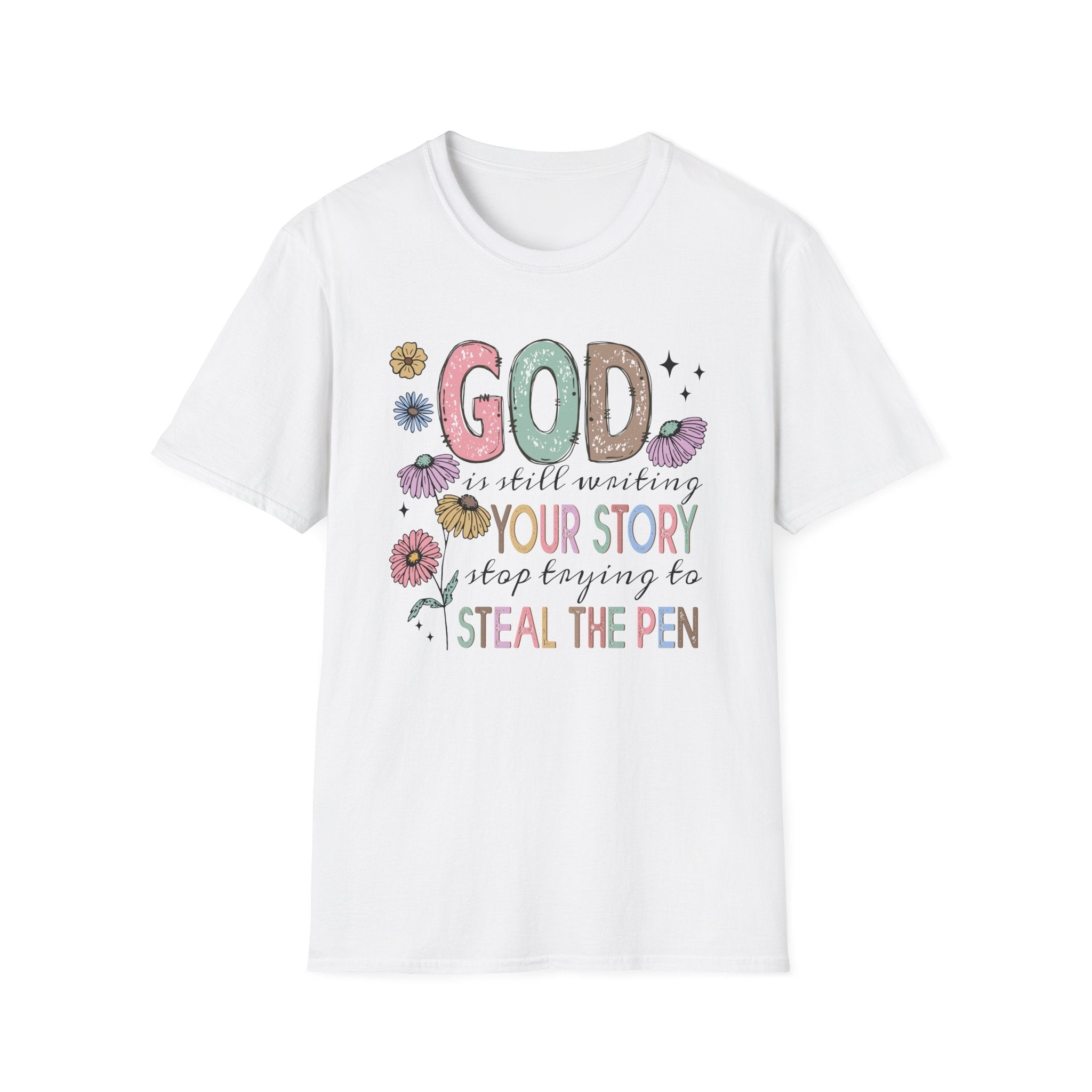 Faith Based Women's T-Shirt - God Is Still Writing Your Story | T-Shirt by atgodanddesigns