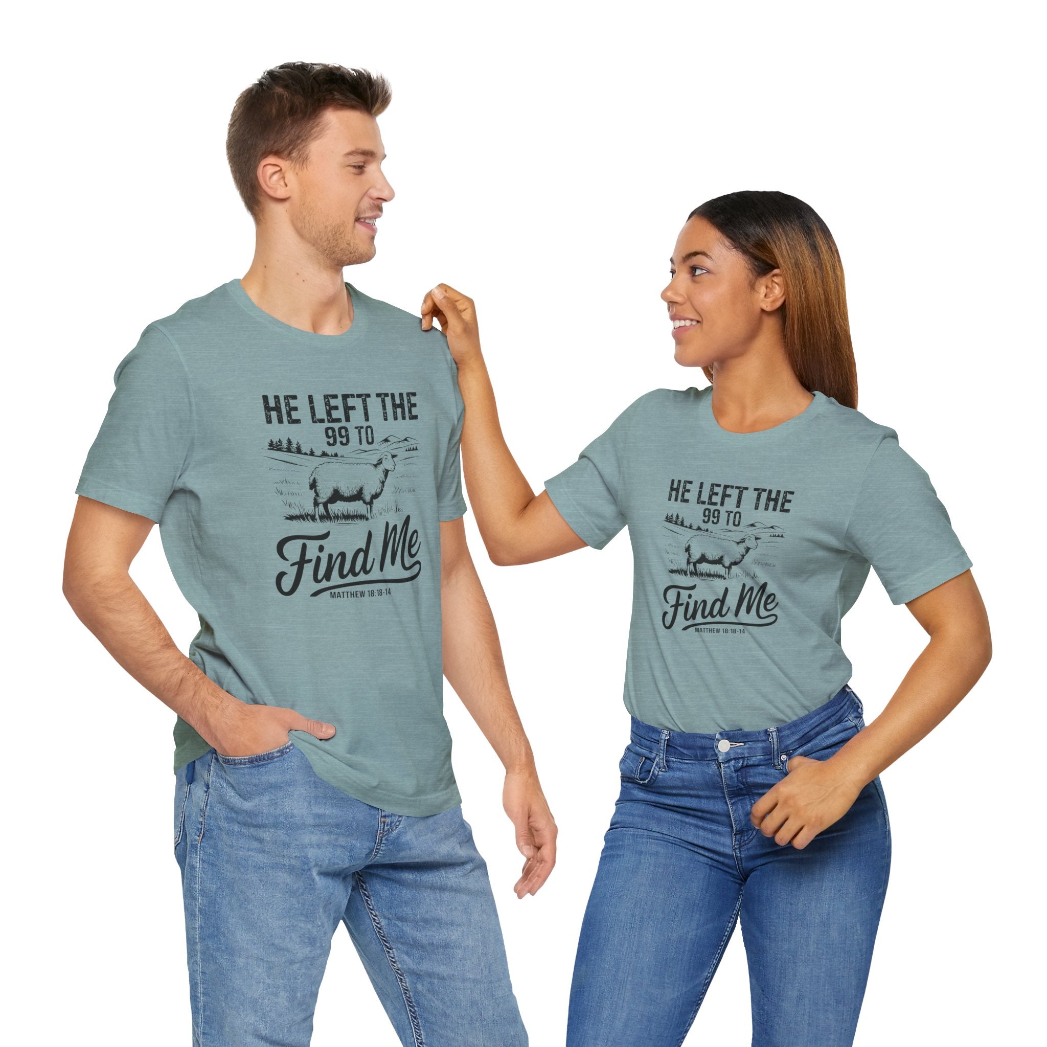 Faith Based Women's T-Shirt - He Left The 99 To Find Me | T-Shirt by atgodanddesigns