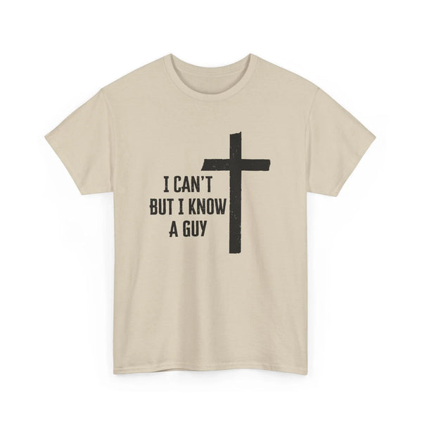 Faith Based Women's T-Shirt - I Can’t But I Know a Guy | T-Shirt by atgodanddesigns