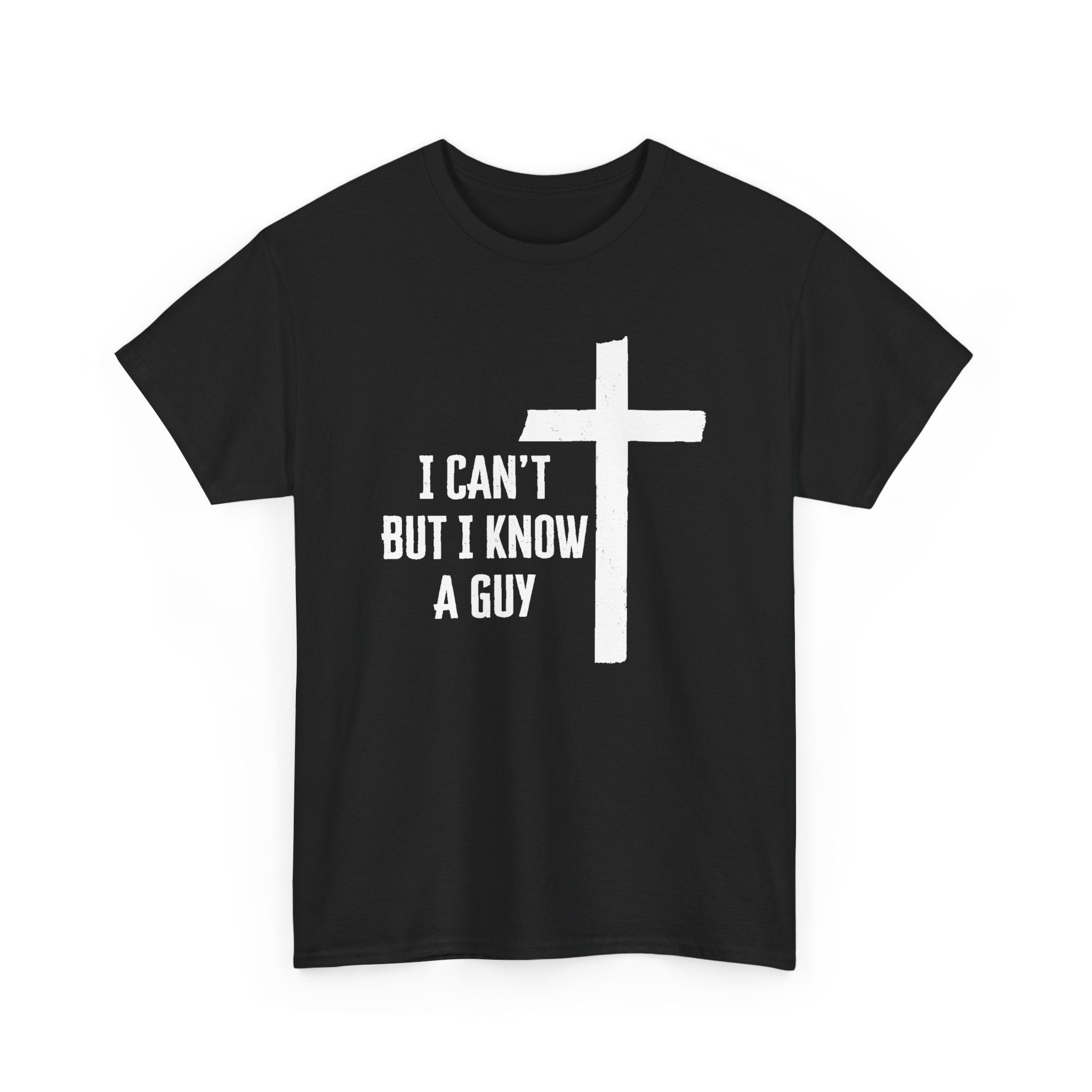 Faith Based Women's T-Shirt - I Can’t But I Know a Guy | T-Shirt by atgodanddesigns