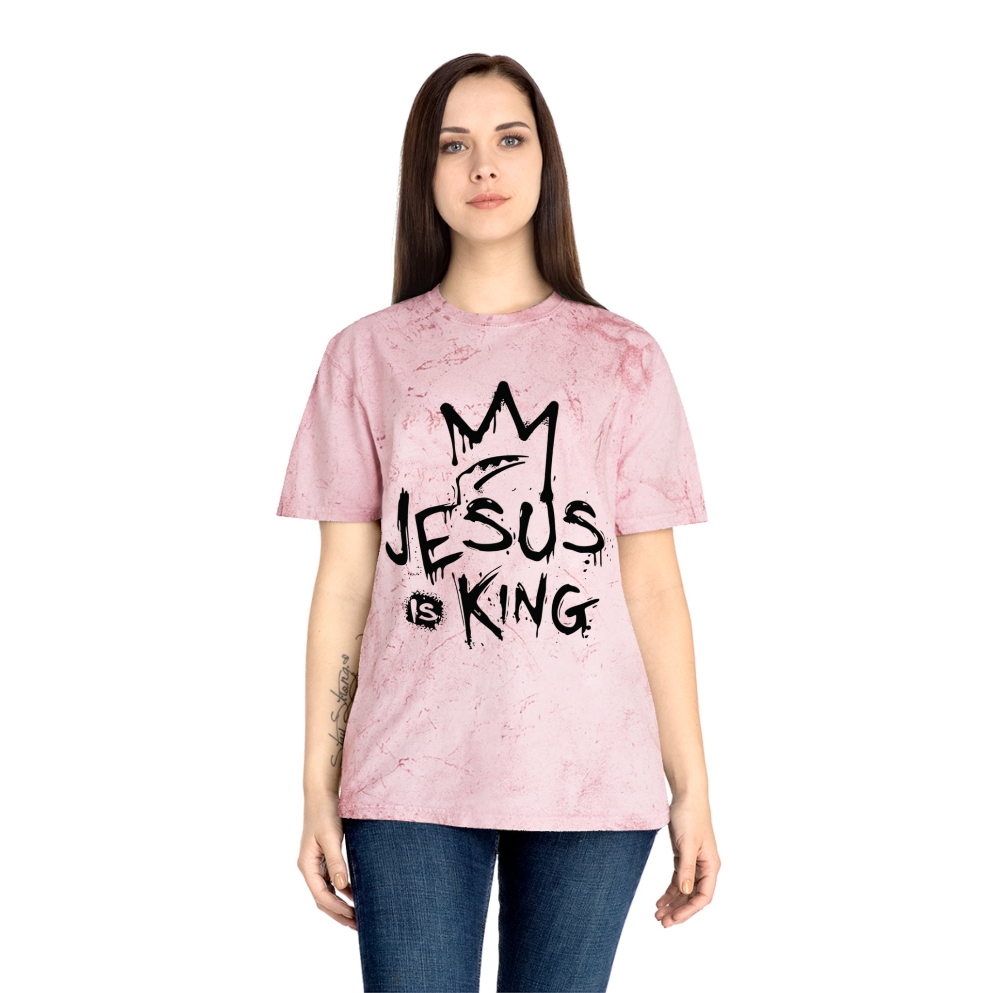 Faith Based Women's T-Shirt - Jesus is King | T-Shirt by atgodanddesigns