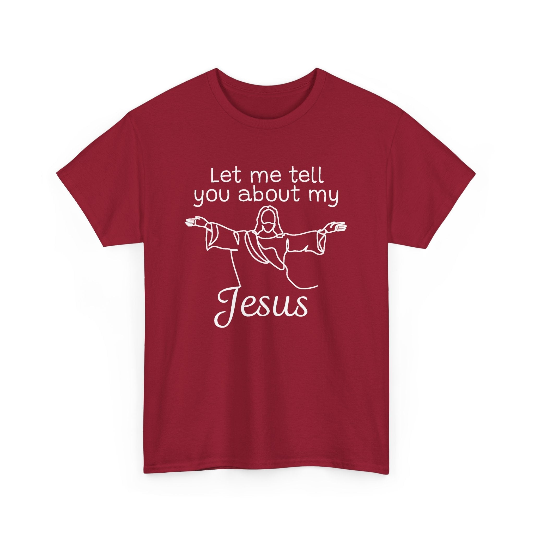 Faith Based Women's T-Shirt - Let me tell you about my Jesus | T-Shirt by atgodanddesigns