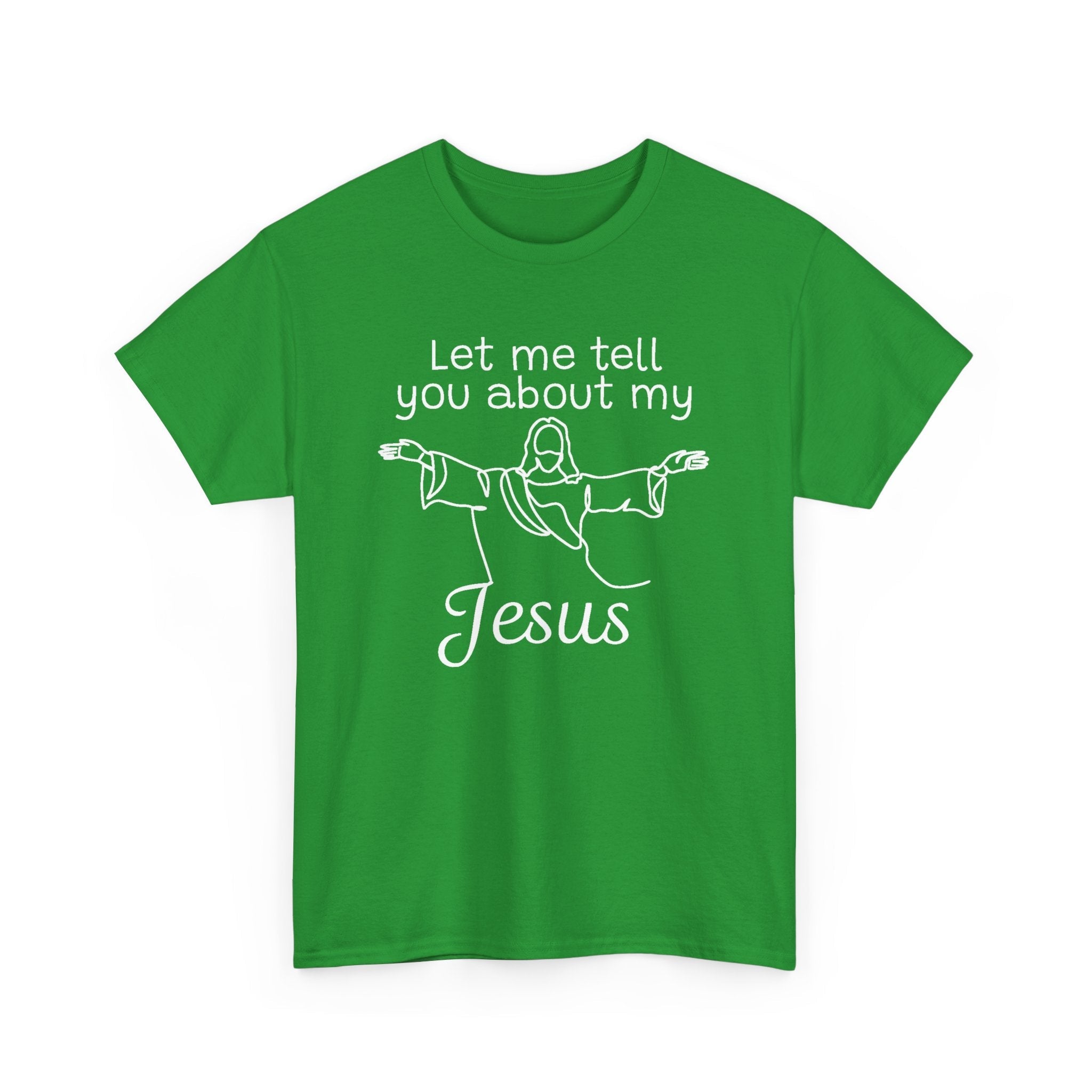 Faith Based Women's T-Shirt - Let me tell you about my Jesus | T-Shirt by atgodanddesigns