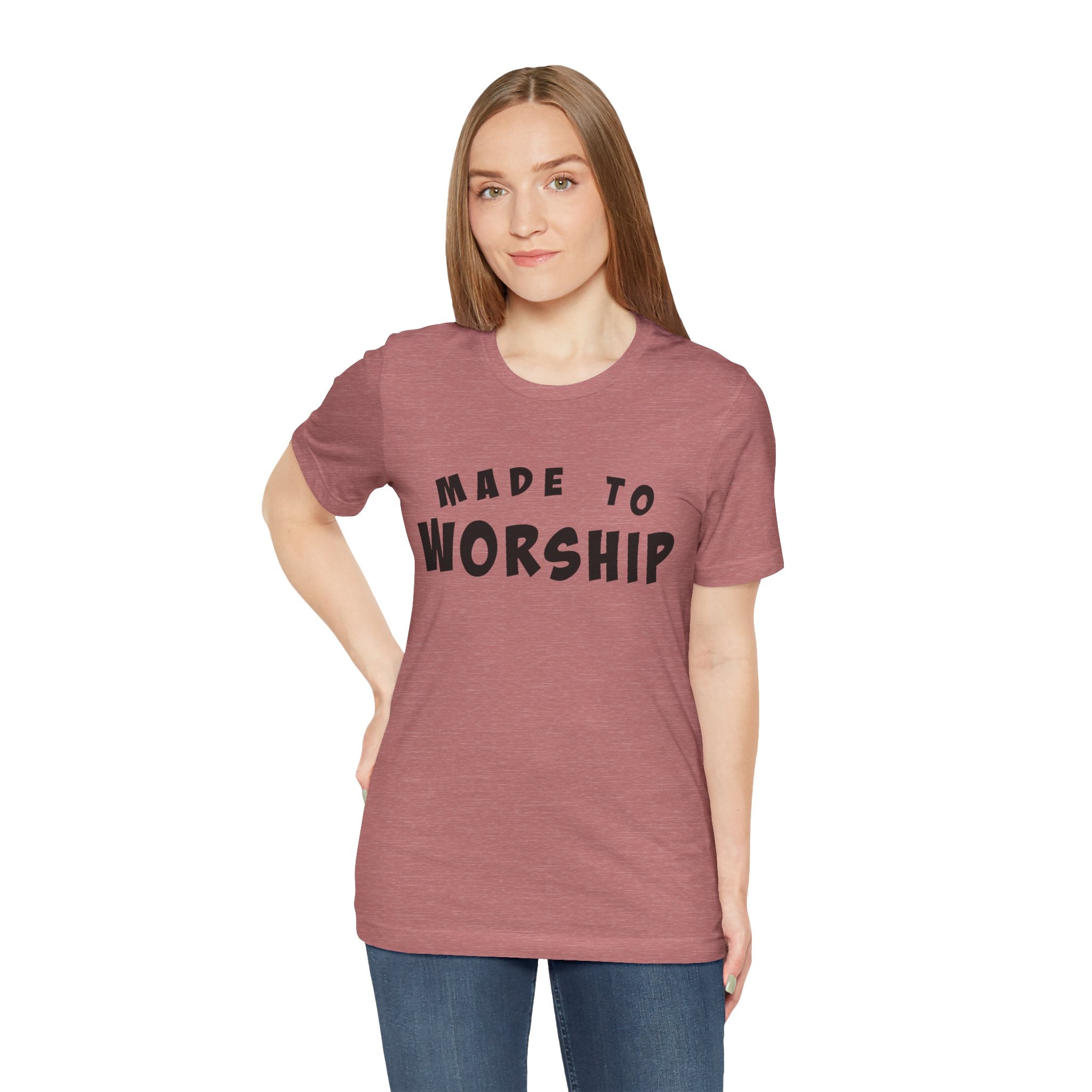 Faith Based Women's T-Shirt - Made to Worship | T-Shirt by atgodanddesigns