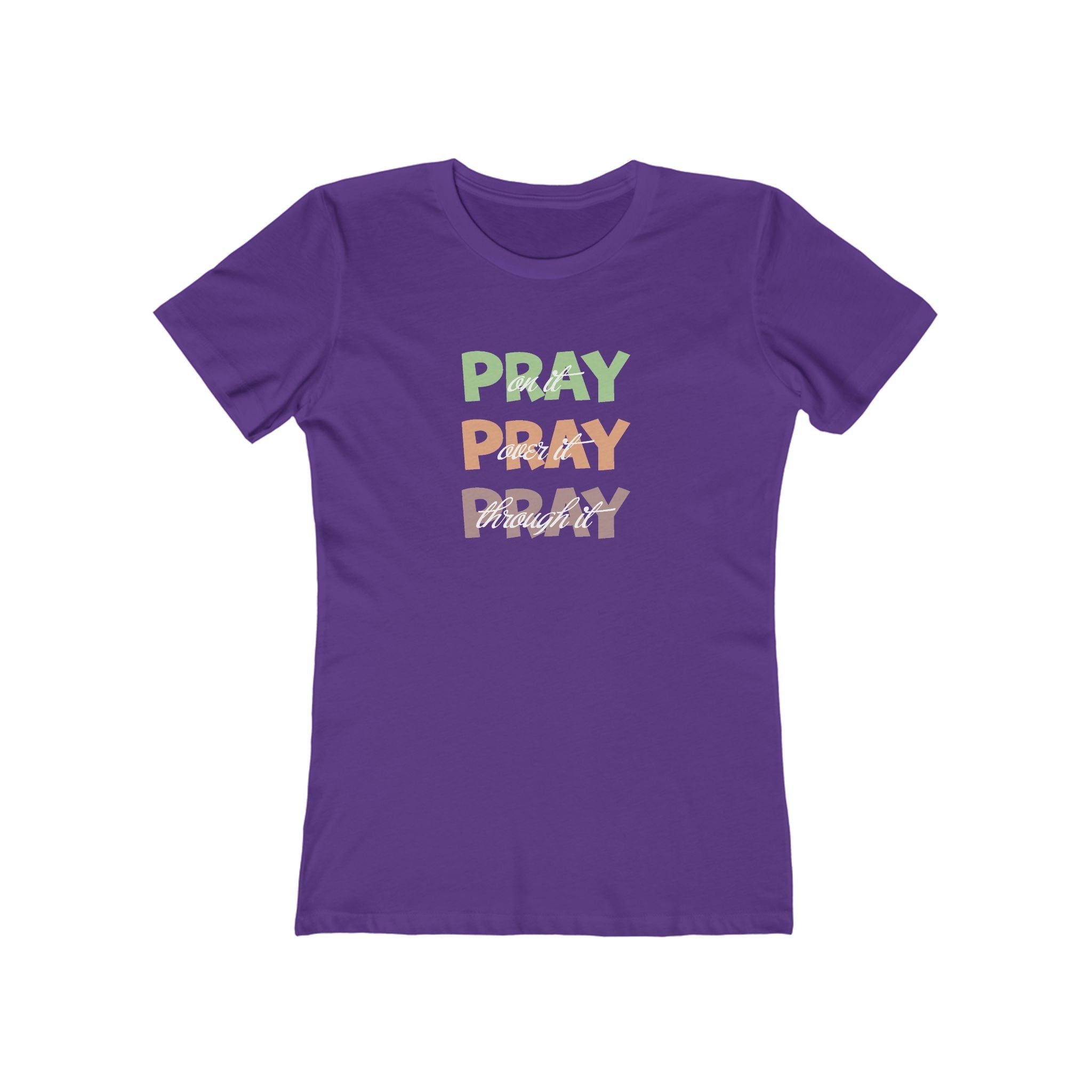 Faith Based Women’s T-Shirt - Pray | T-Shirt by atgodanddesigns