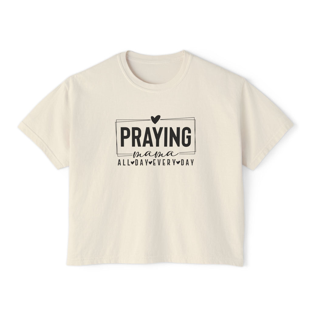 Faith Based Women's T-Shirt - Praying Mama All Day Every Day | T-Shirt by atgodanddesigns