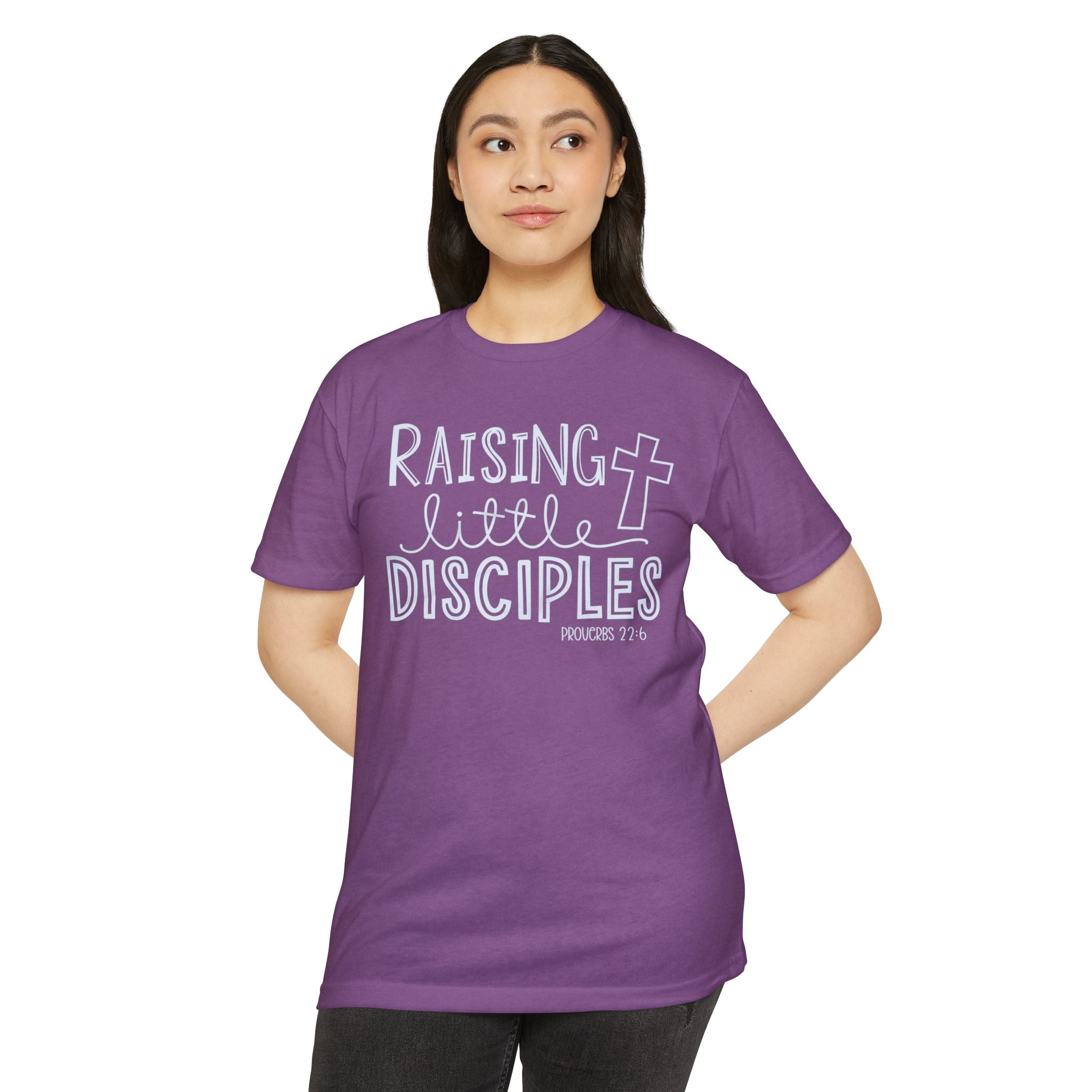 Faith Based Women's T-Shirt - Raising Little Disciples | T-Shirt by atgodanddesigns