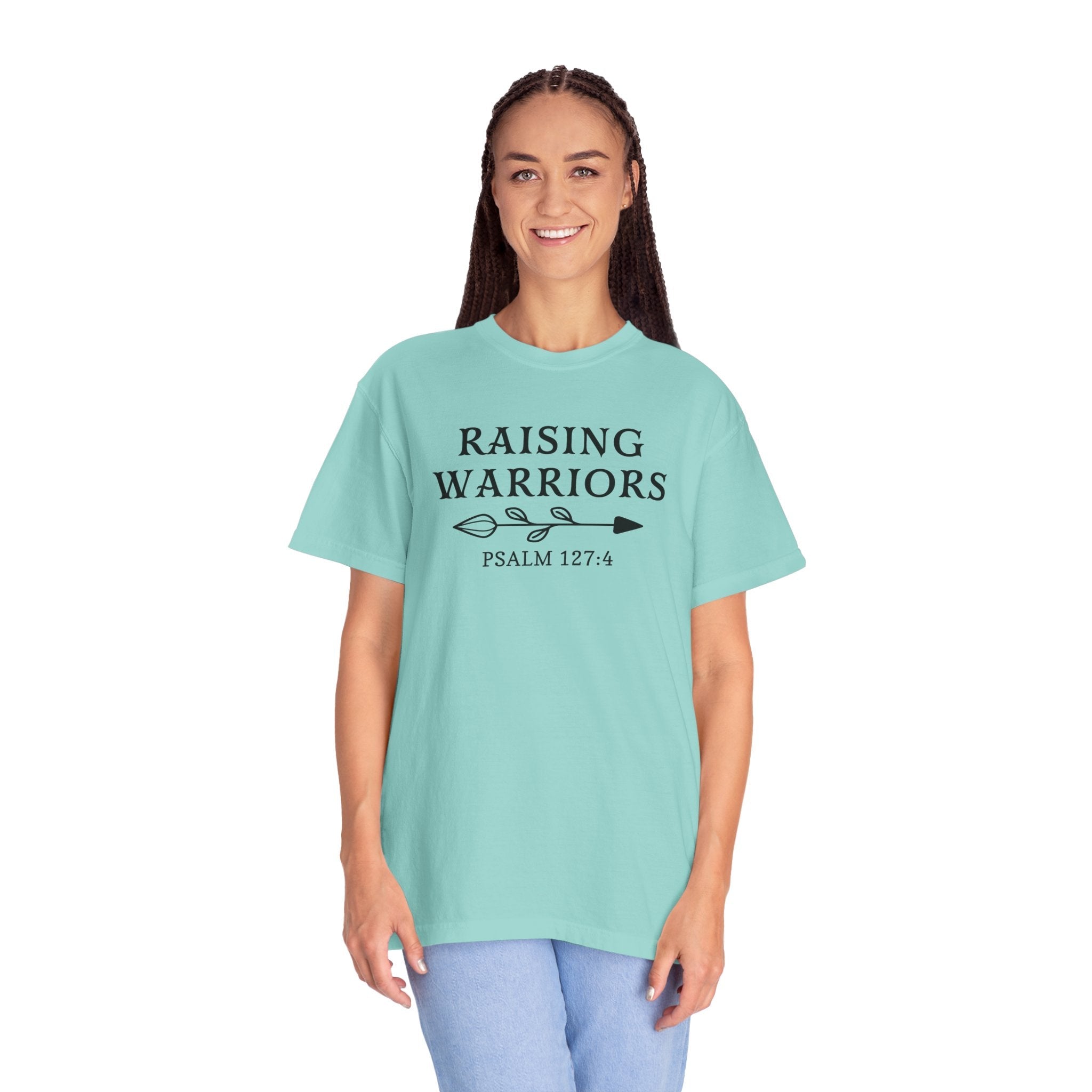Faith Based Women's T-Shirt - Raising Warriors | T-Shirt by atgodanddesigns