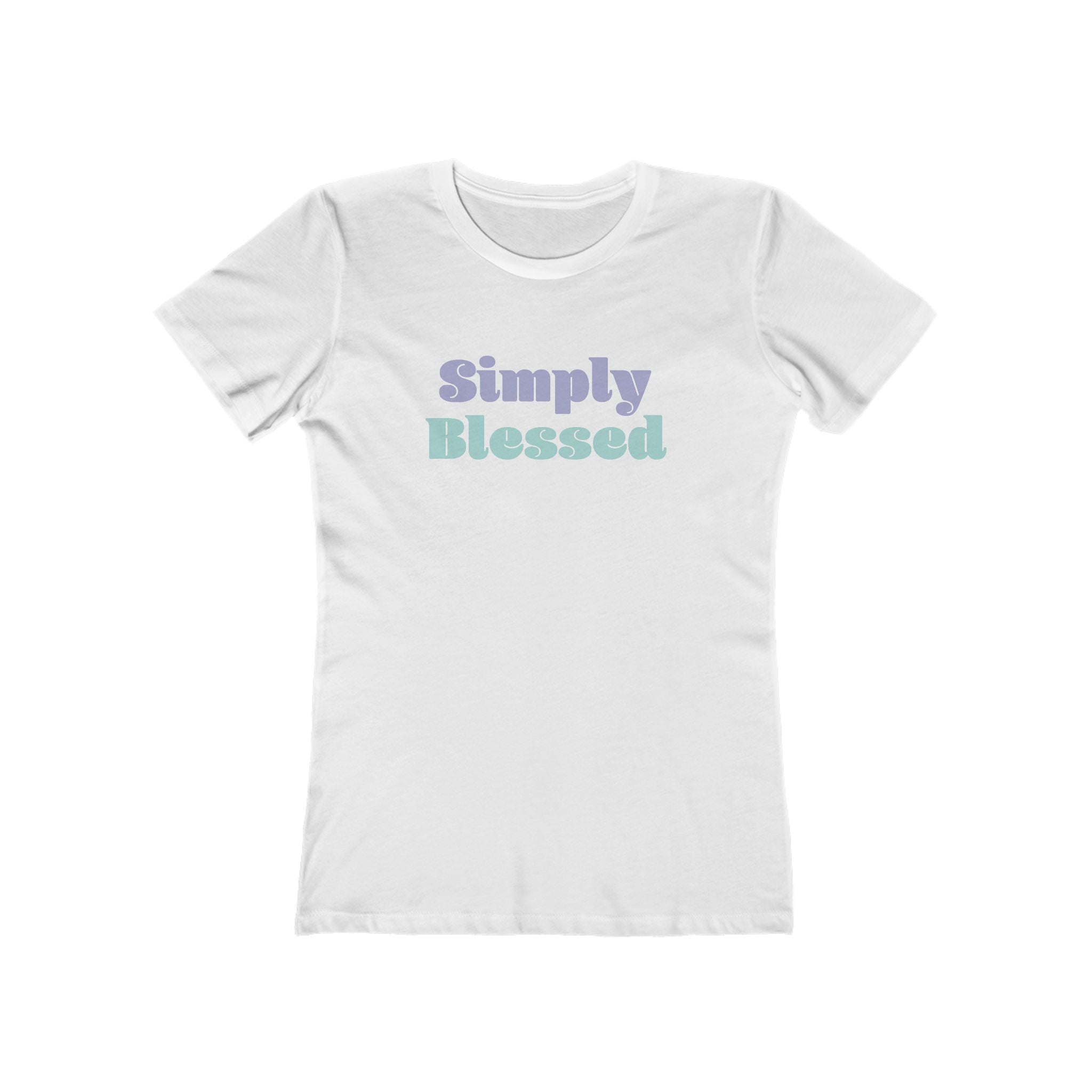 Faith Based Women's T-Shirt - Simply Blessed | T-Shirt by atgodanddesigns