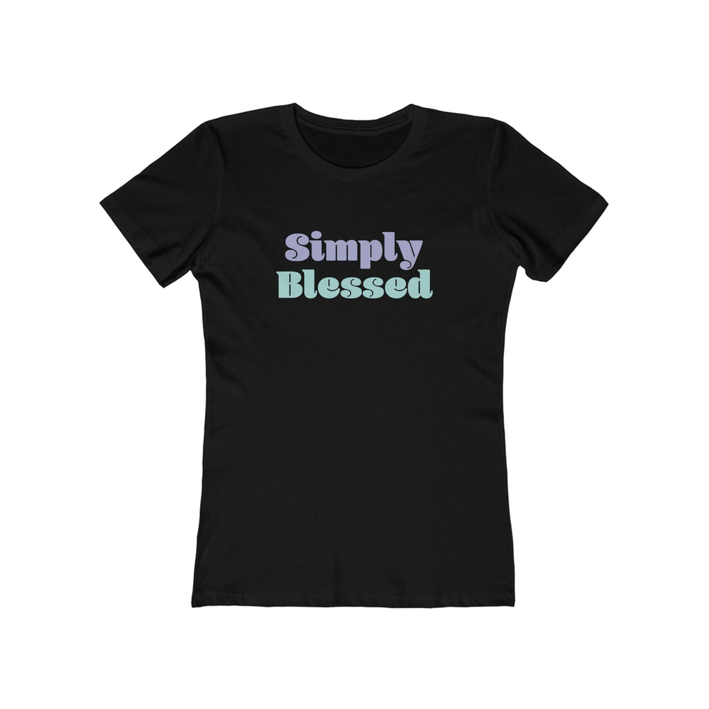 Faith Based Women's T-Shirt - Simply Blessed | T-Shirt by atgodanddesigns