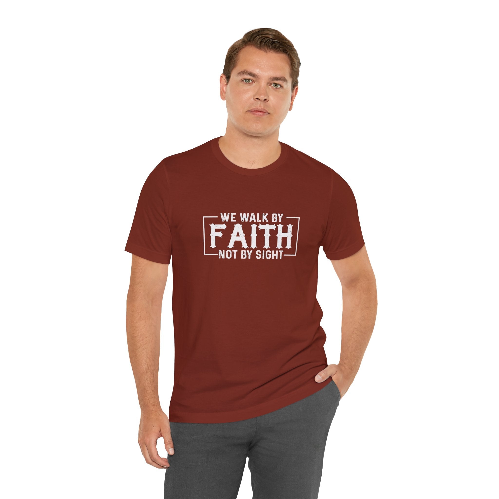 Faith Based Women's T-Shirt - We Walk By FAITH Not By Sight | T-Shirt by atgodanddesigns