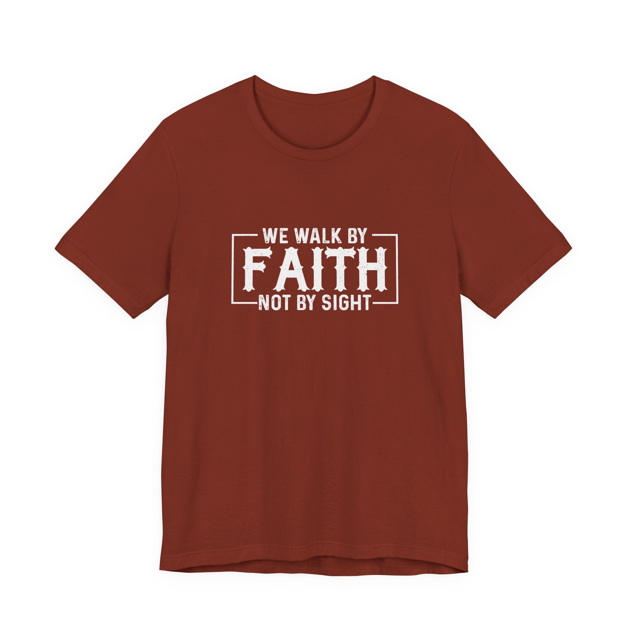 Faith Based Women's T-Shirt - We Walk By FAITH Not By Sight | T-Shirt by atgodanddesigns