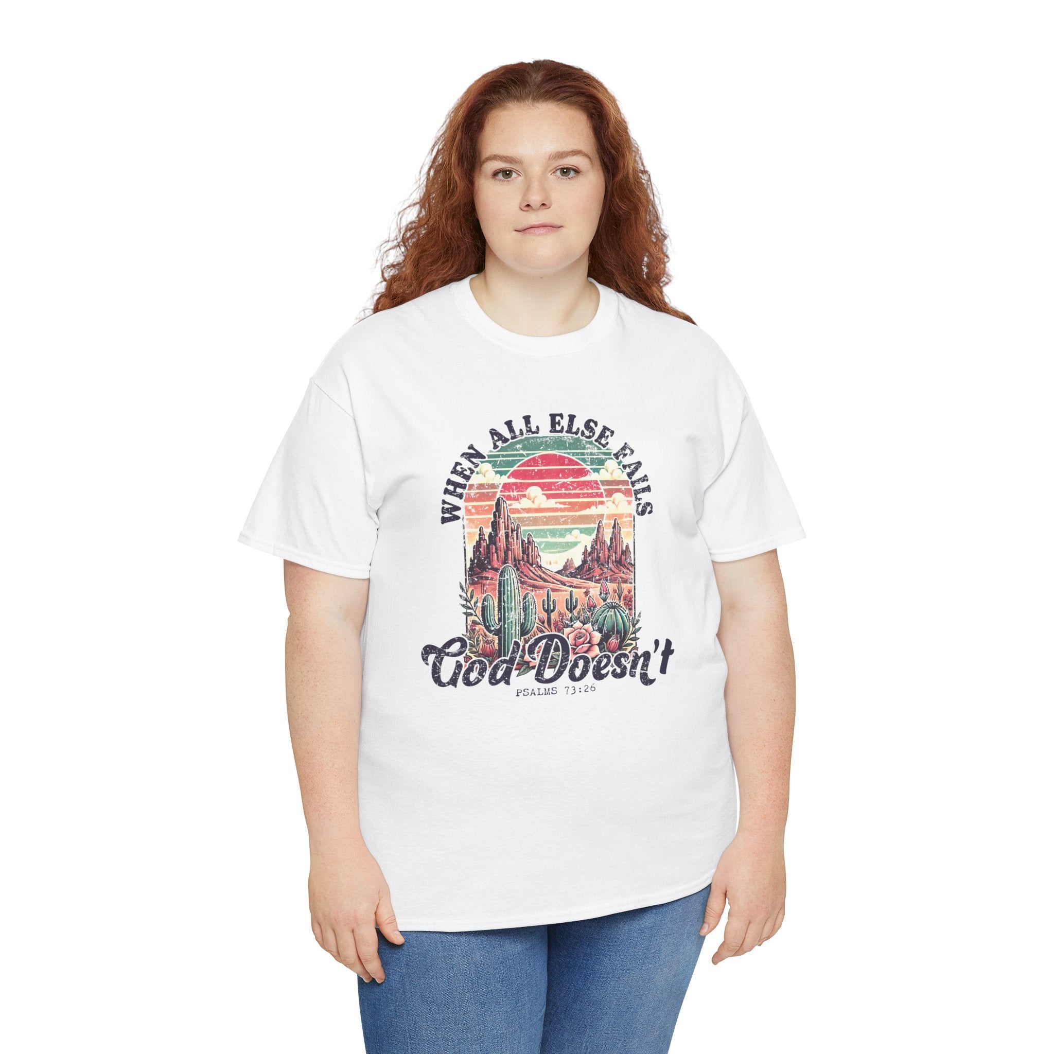 Faith Based Women's T-Shirt - When All Else Fails God Doesn't | T-Shirt by atgodanddesigns