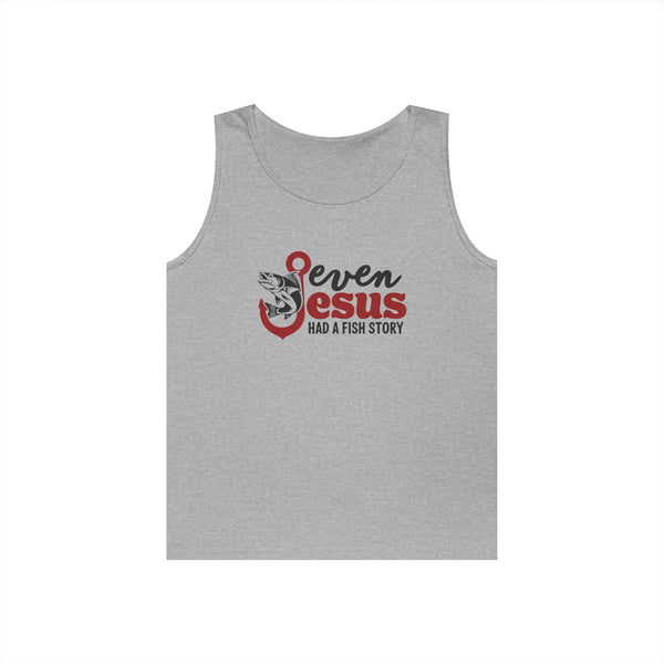 Faith Based Women's Tank Top - Even Jesus Had A Fish Story | Tank Top by atgodanddesigns