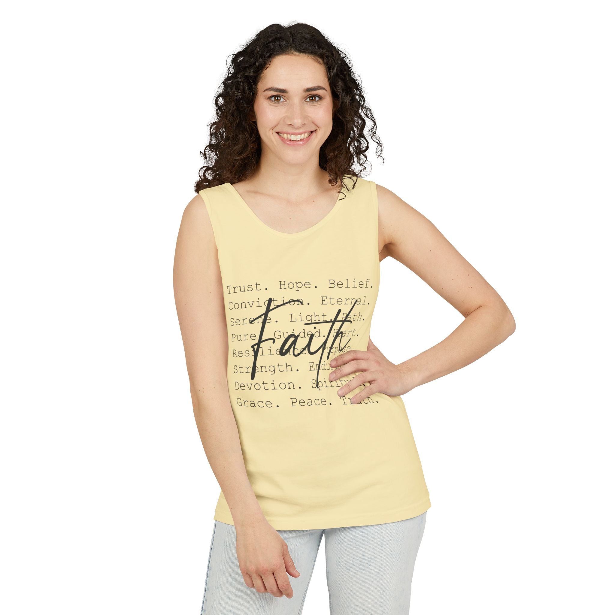 Faith Based Women's Tank Top - Faith Words | Tank Top by atgodanddesigns