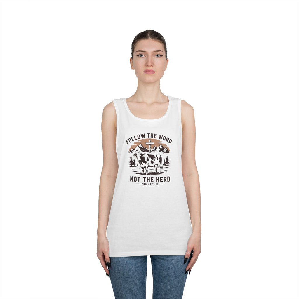 Faith Based Women's Tank Top - Follow The Word Not The Herd | Tank Top by atgodanddesigns