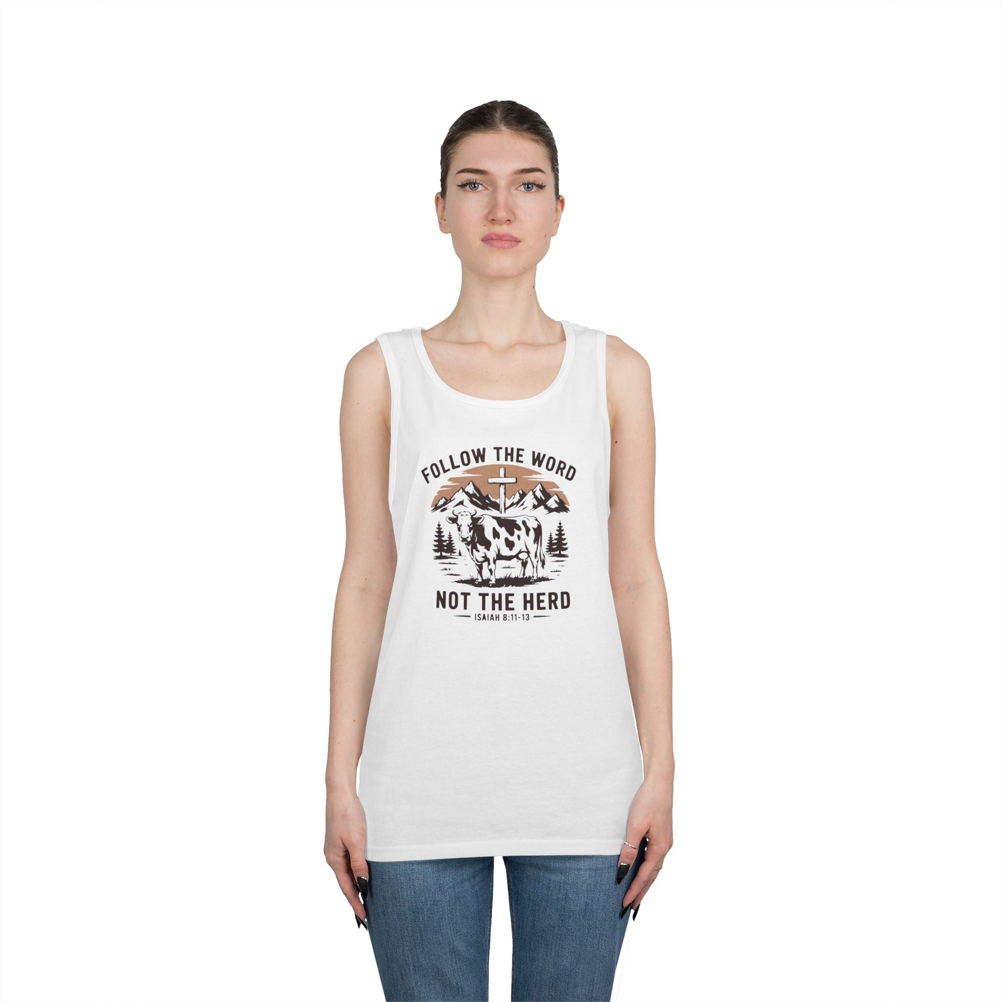 Faith Based Women's Tank Top - Follow The Word Not The Herd | Tank Top by atgodanddesigns