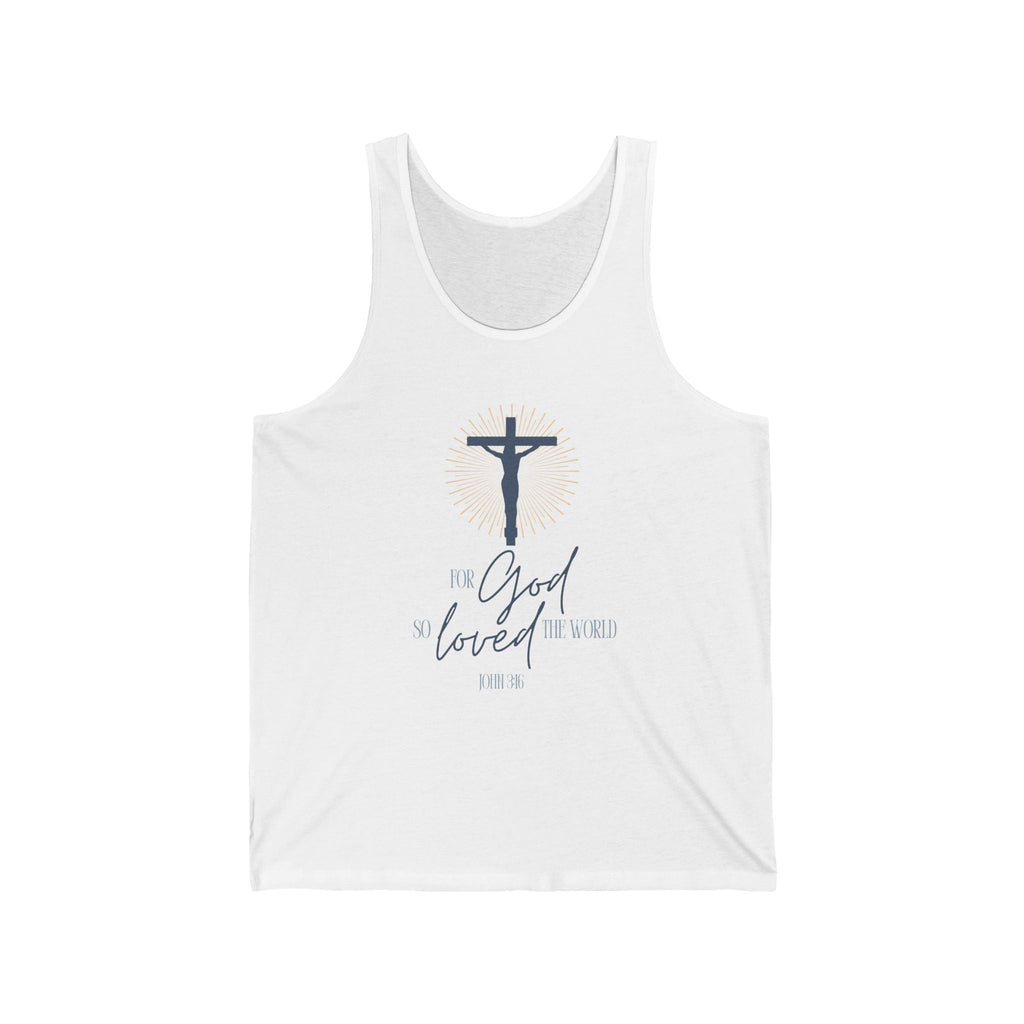 Faith Based Women's Tank Top - For God So Loved The World | Tank Top by atgodanddesigns