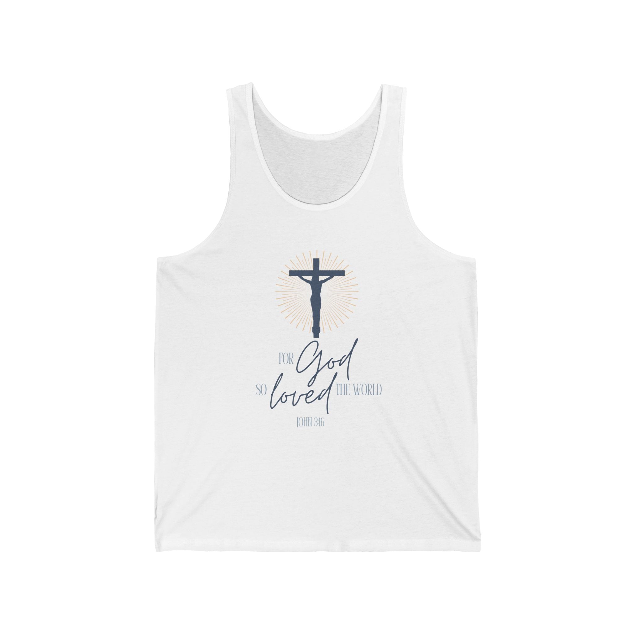 Faith Based Women's Tank Top - For God So Loved The World | Tank Top by atgodanddesigns