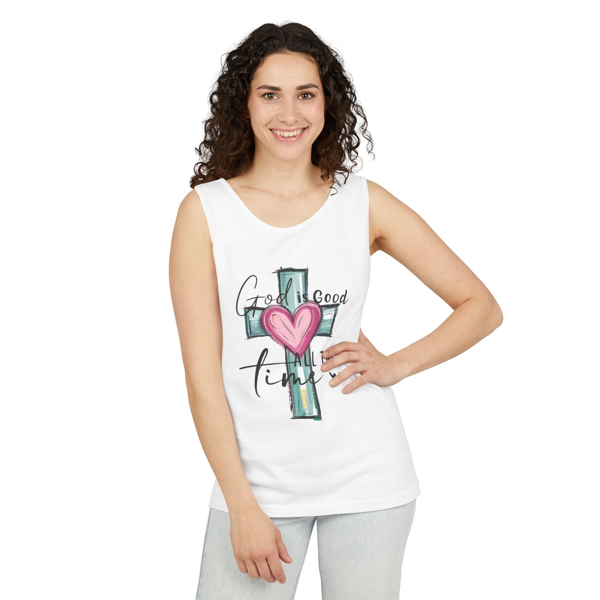 Faith Based Women's Tank Top - God Is Good All The Time | Tank Top by atgodanddesigns