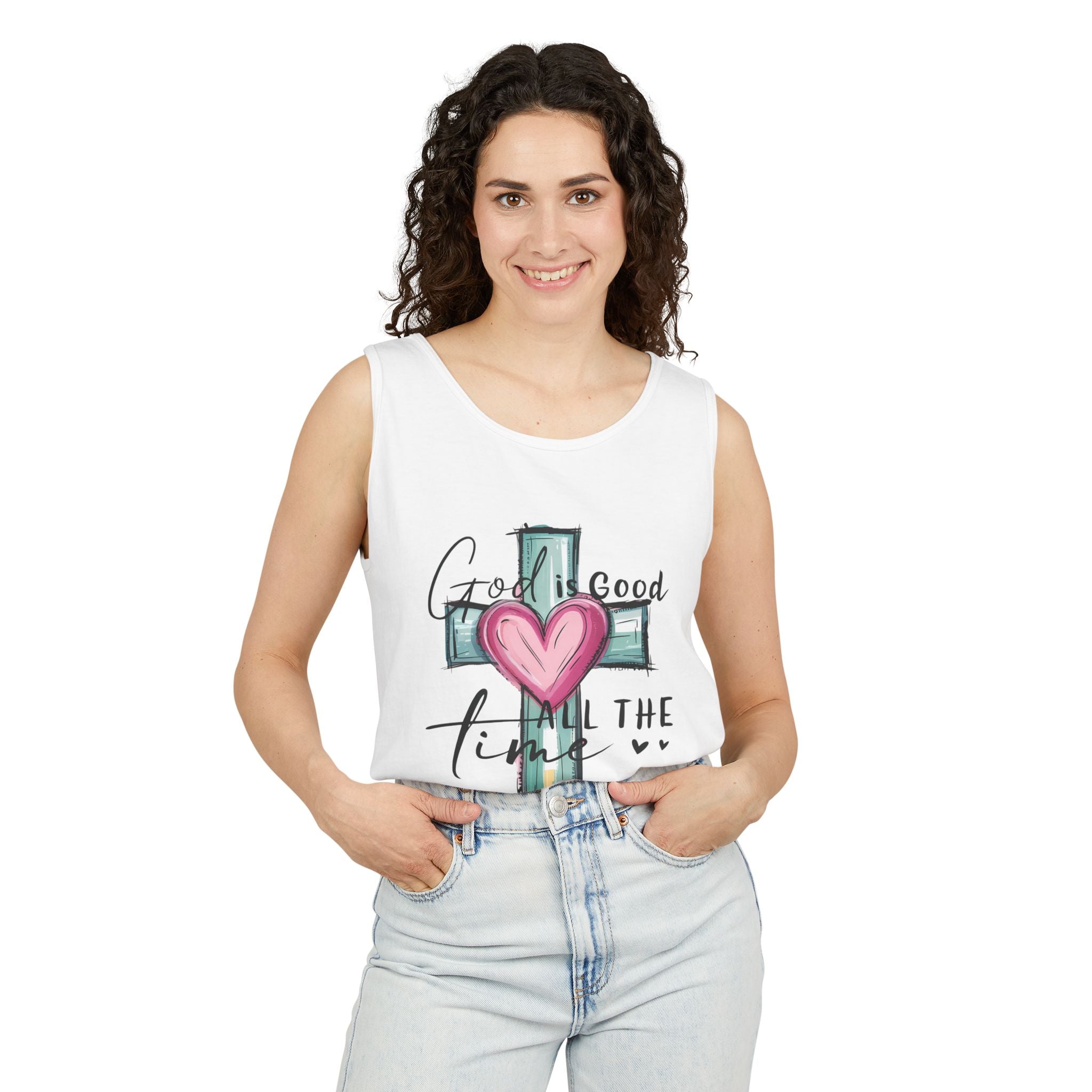 Faith Based Women's Tank Top - God Is Good All The Time | Tank Top by atgodanddesigns