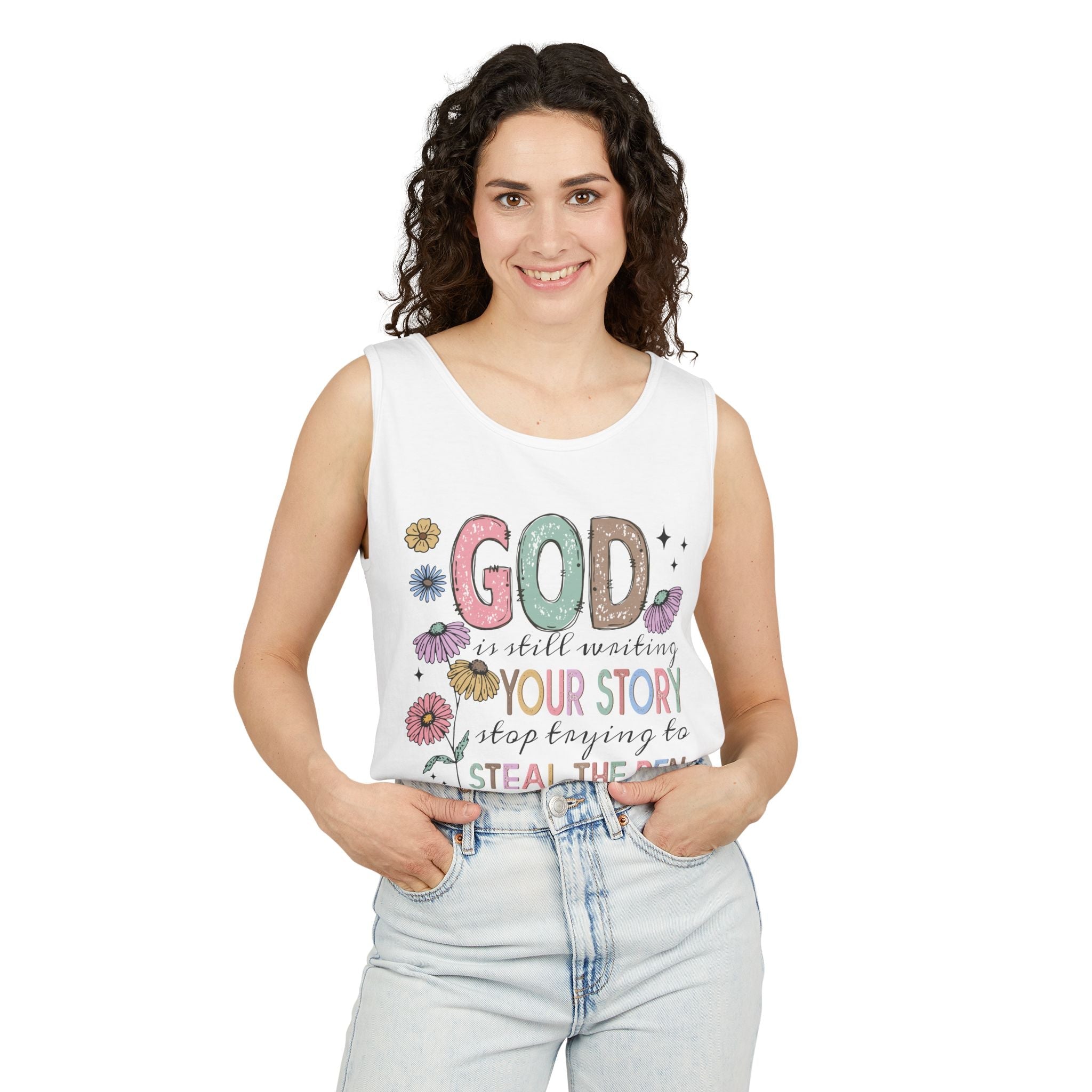 Faith Based Women's Tank Top - God Is Still Writing Your Story | Tank Top by atgodanddesigns