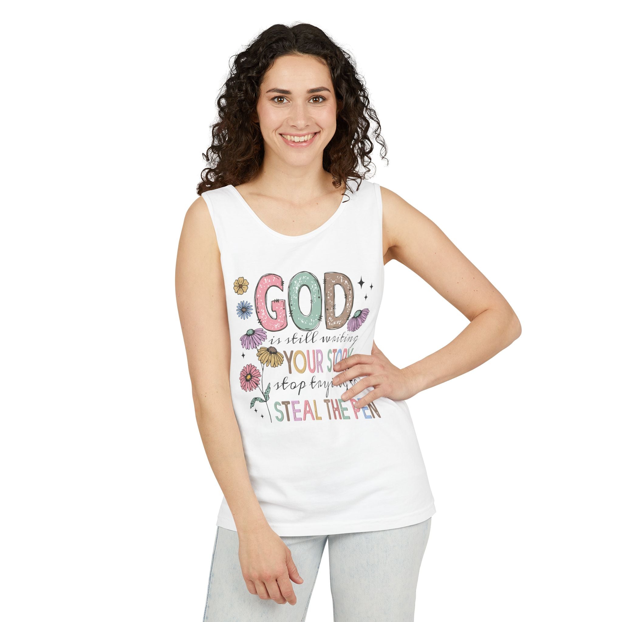 Faith Based Women's Tank Top - God Is Still Writing Your Story | Tank Top by atgodanddesigns