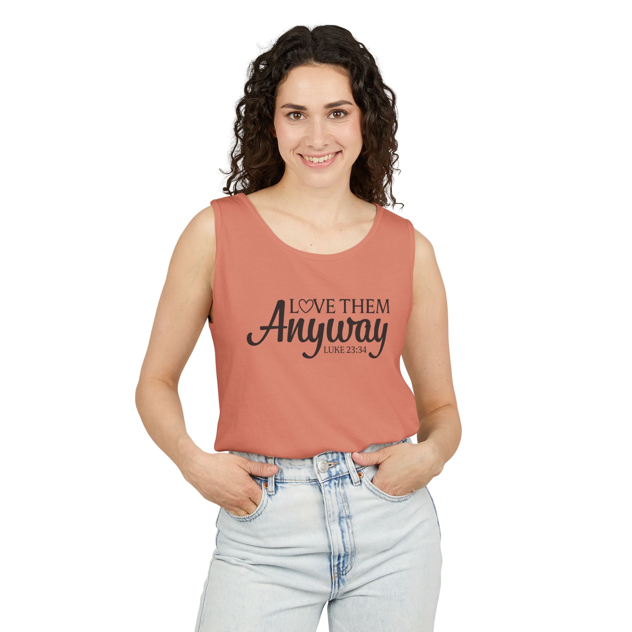 Faith Based Women's Tank Top - Love Them Anyway | Tank Top by atgodanddesigns